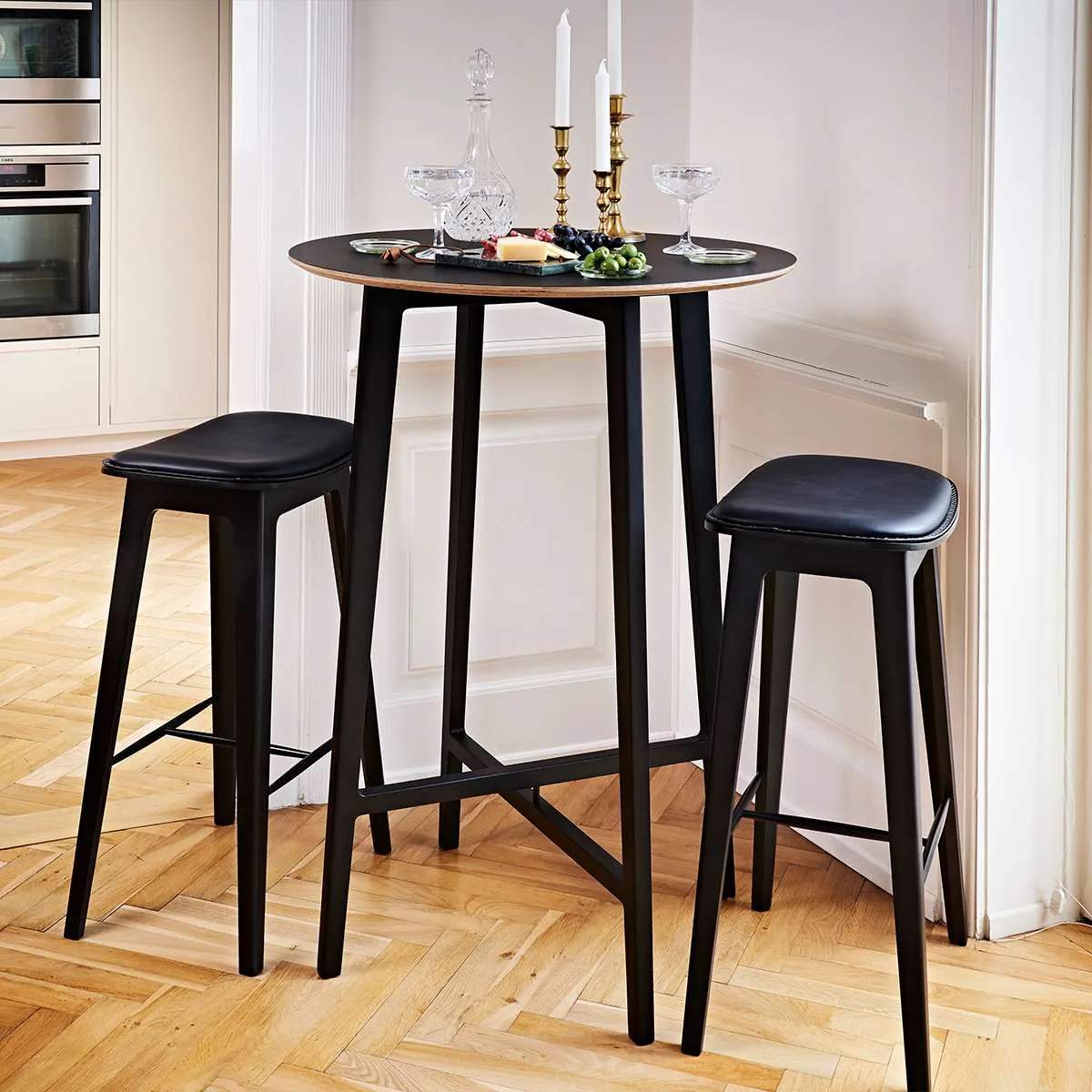 SACKit Barstole Nordic Barstol i Sort/Sort, 73 cm, 2