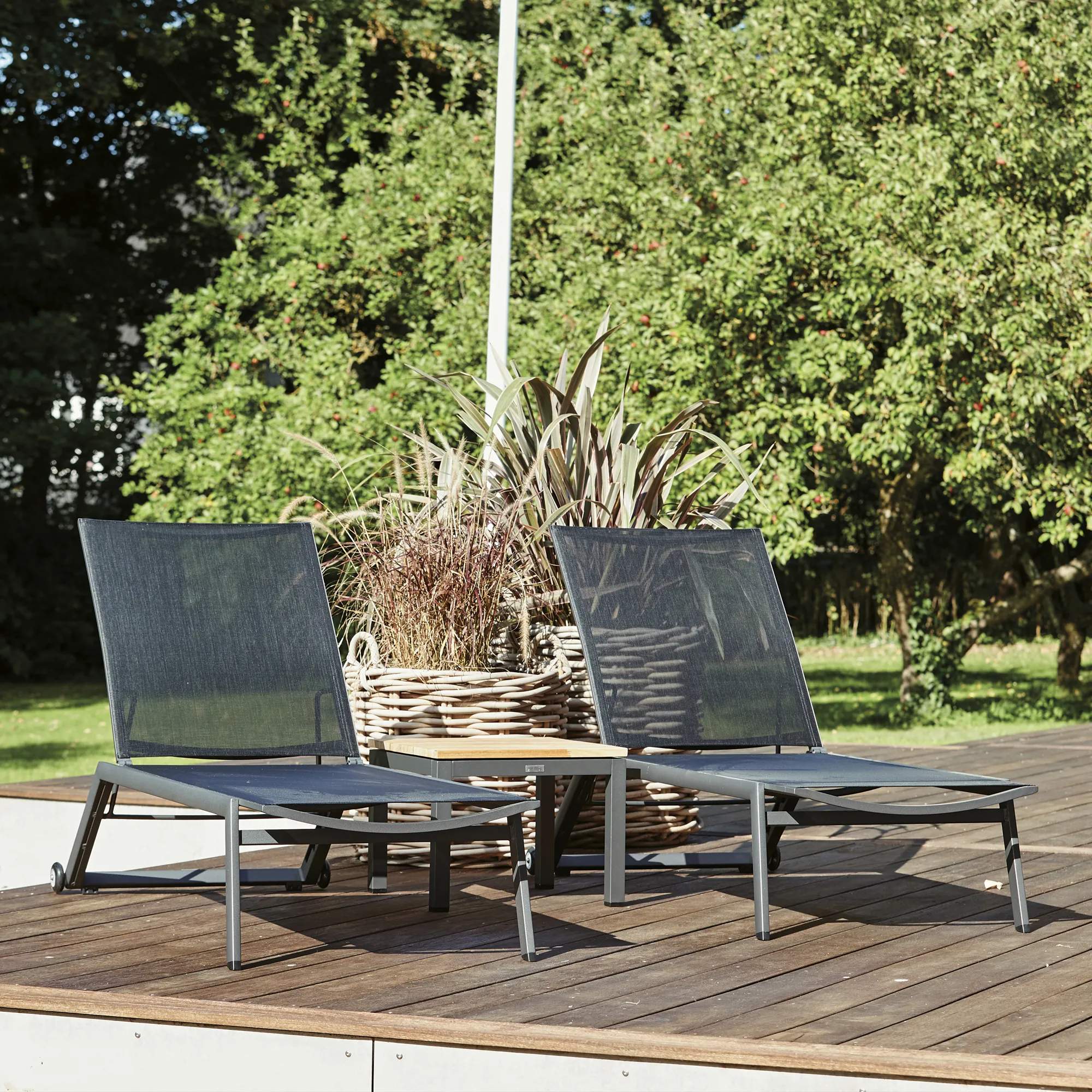 Mandalay Liggestole Elba Liggestol - 2 stk. i antracit, 2
