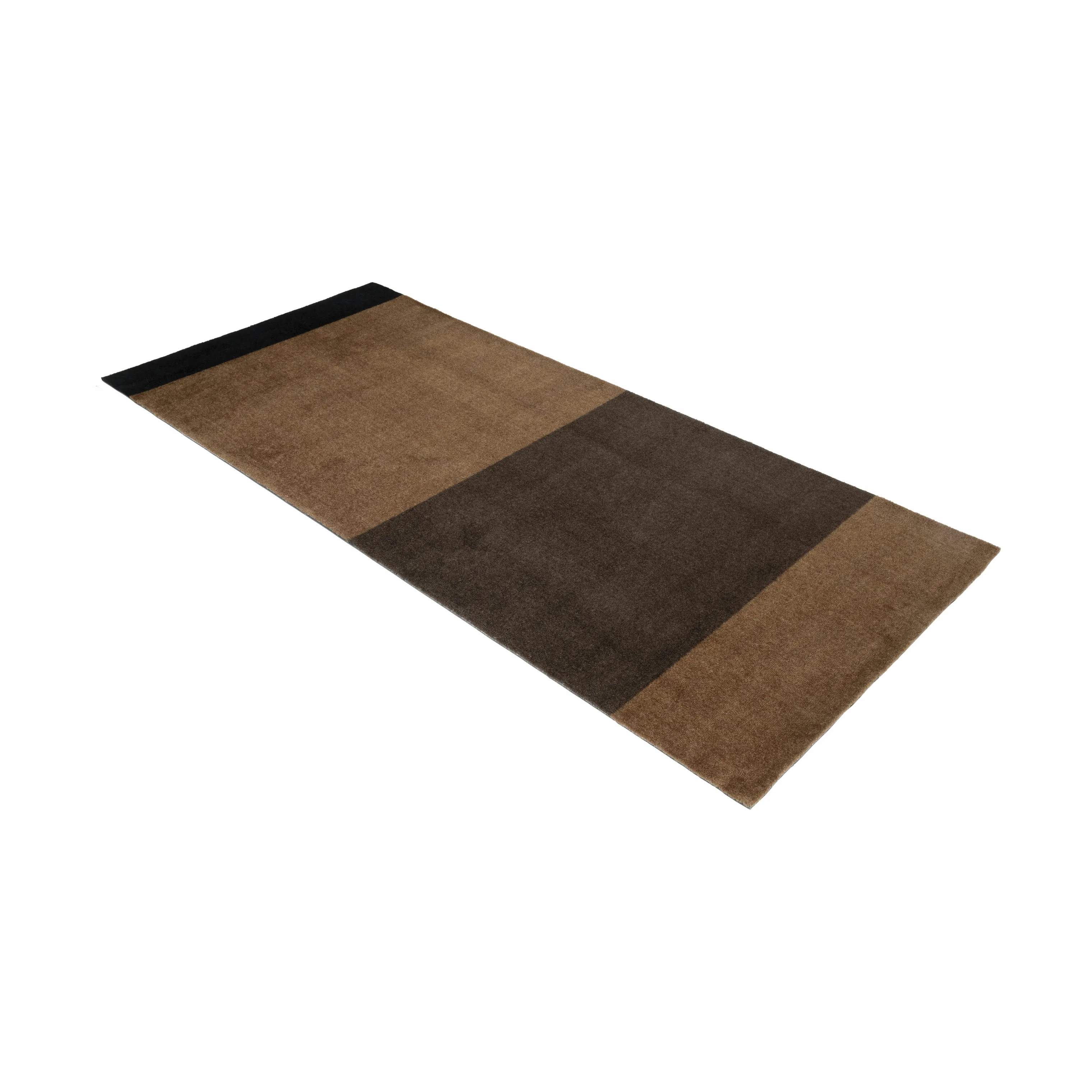 Tica Copenhagen Gulvtæpper Stripes Horisontal Gulvtæppe i brun/cognac/sort, B90 x L200 cm, 4