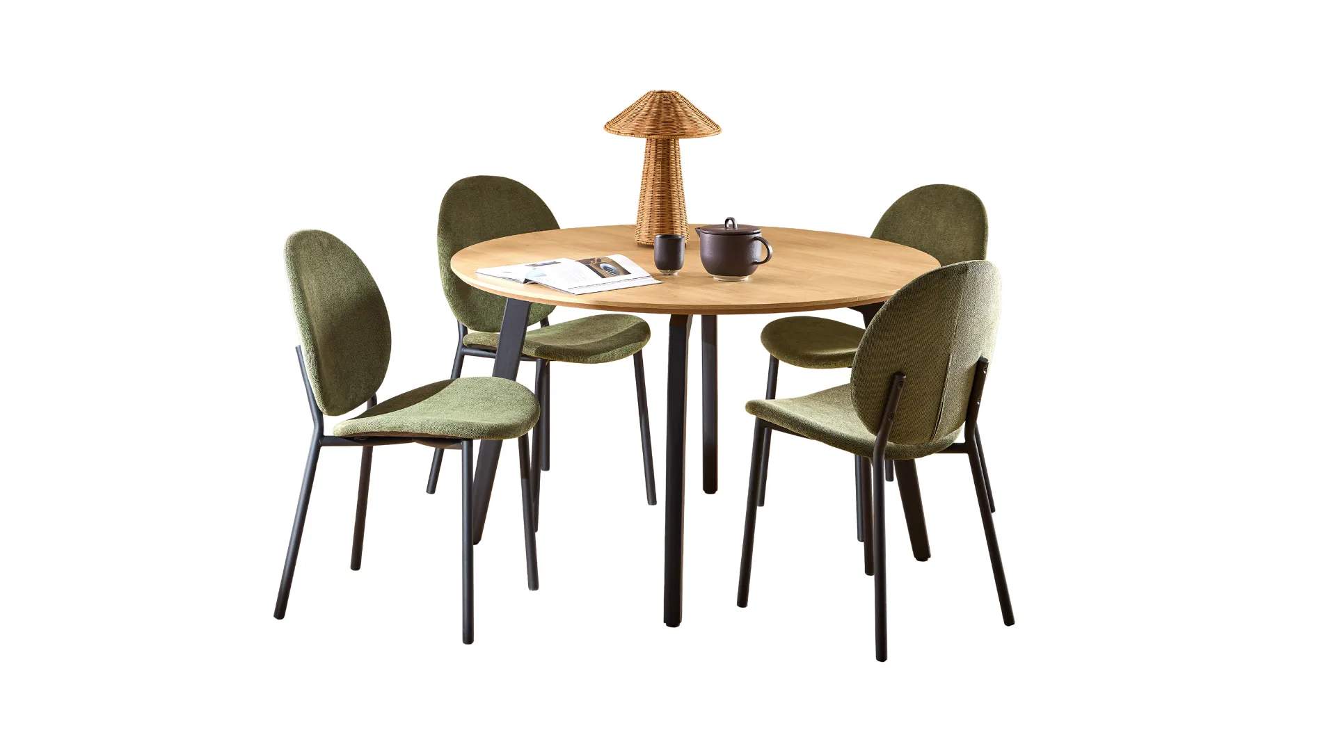 CASA Living Spiseborde Cadiz Spisebordssæt - 5 dele i Grøn, 1
