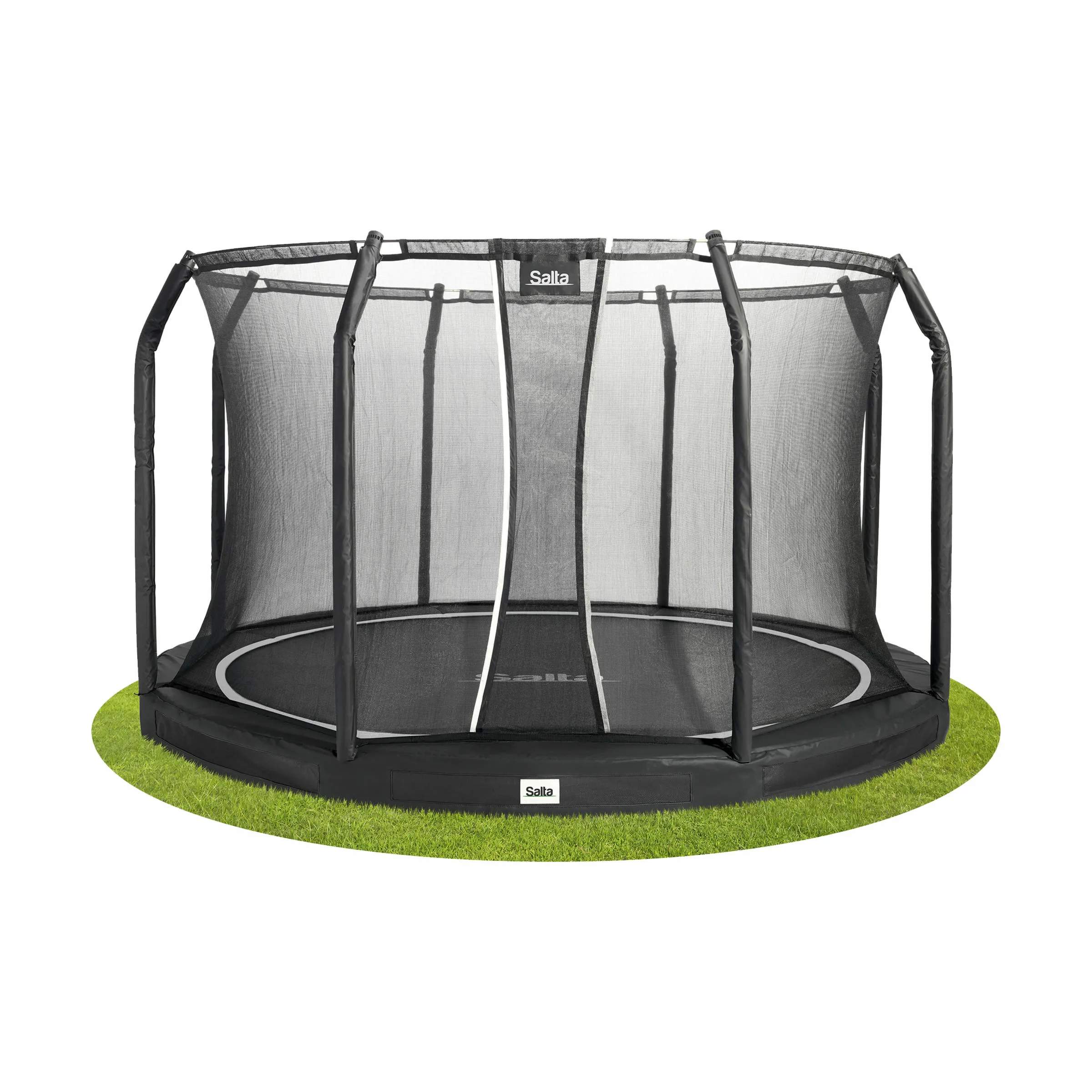 Premium Ground Trampolin, sort, large