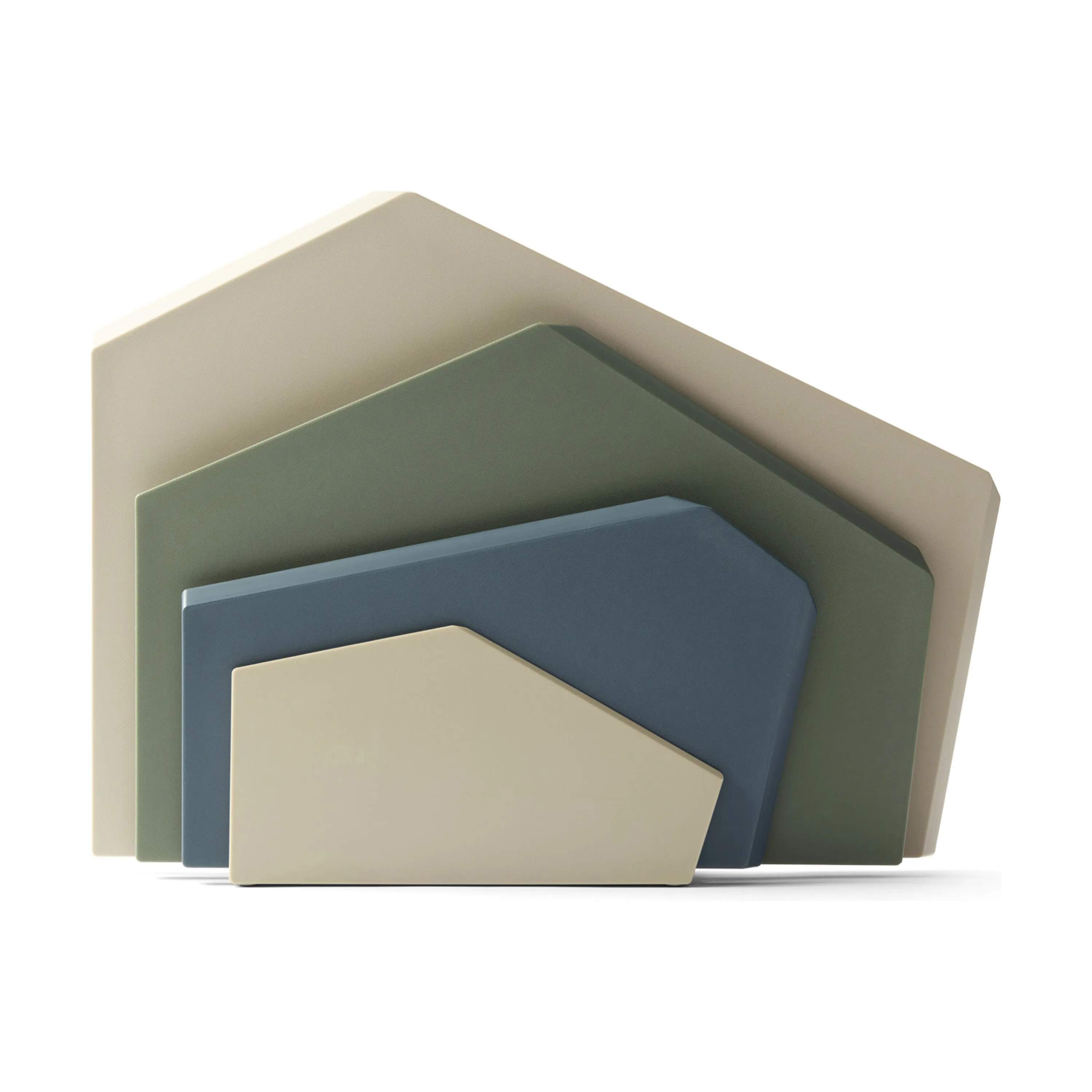 CrushGrind Skærebrætter Zurich Skærebrætsæt - 3 dele i Beige/grøn/blå, 1