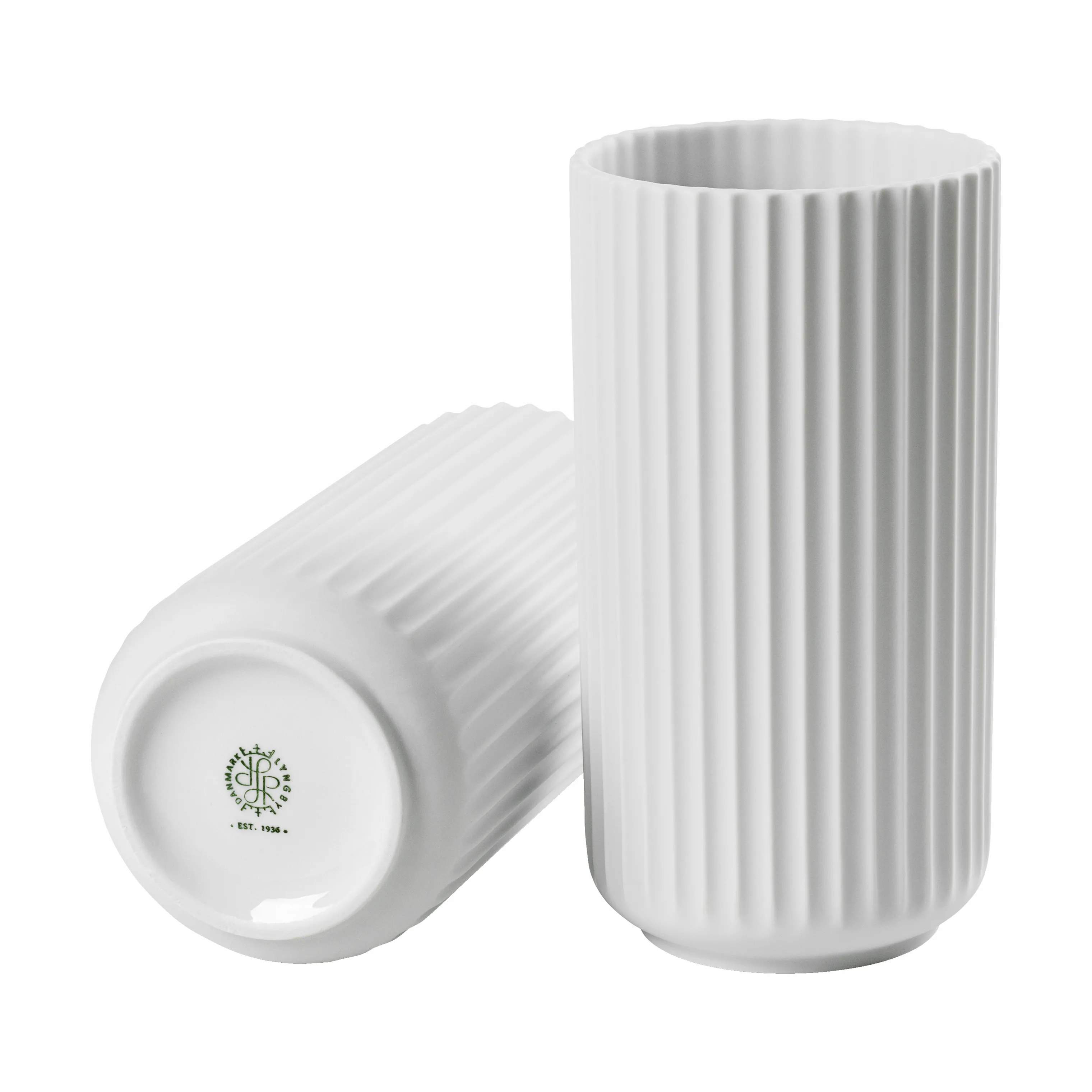 Lyngby Porcelæn Vaser Vase i Mat hvid, 20 cm, 2