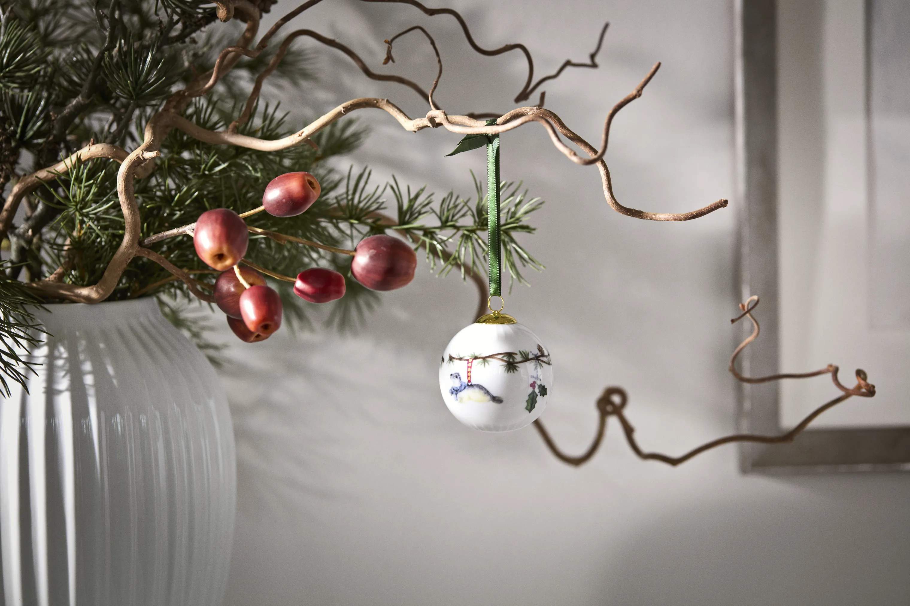 Kähler Julekugler Hammershøi Jul Julekugle 2026 i Hvid m. deko, 2