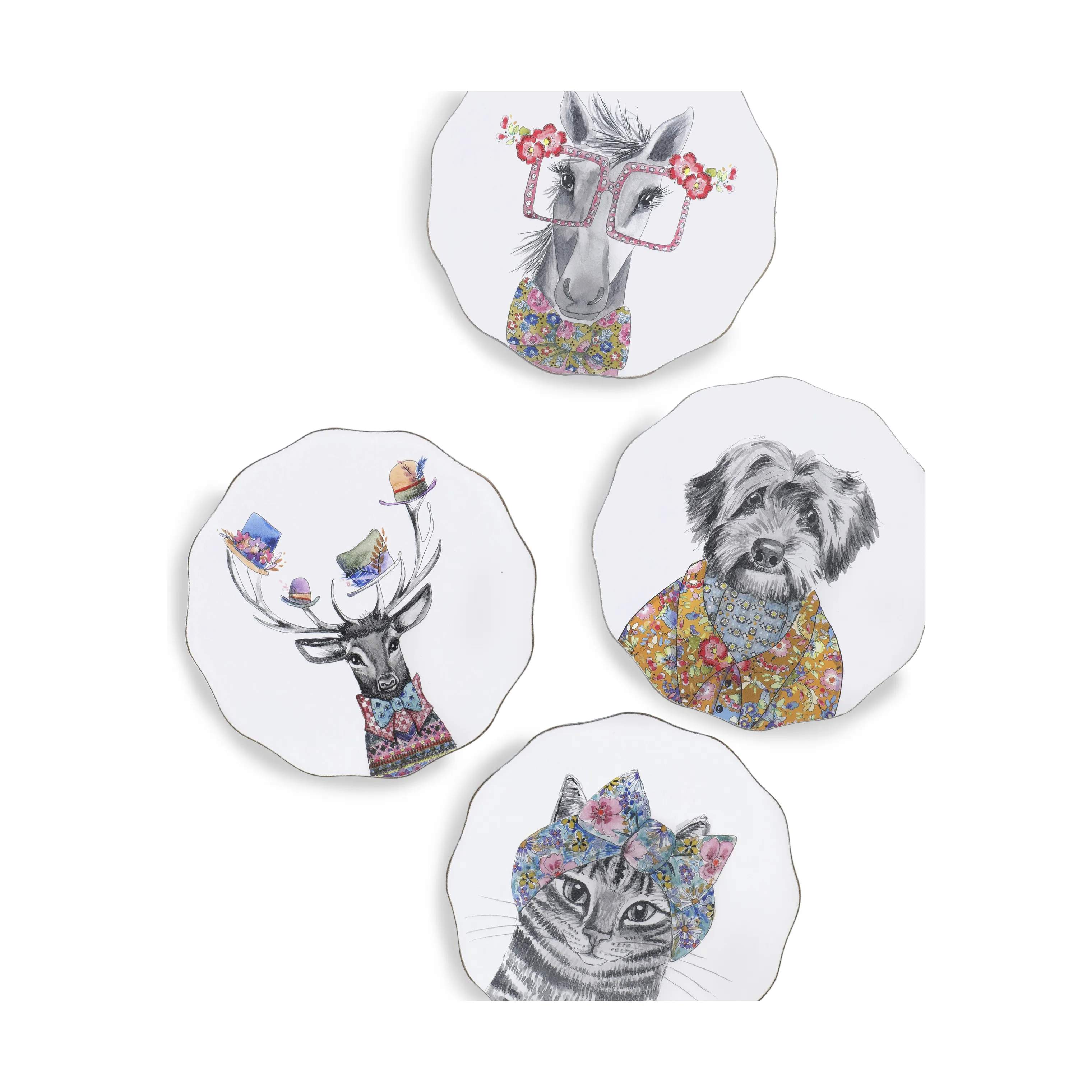 Mikasa Glasbrikker og coasters Tipperley Hill Mikasa x Tipperleyhill Glasbrikker i White, 4