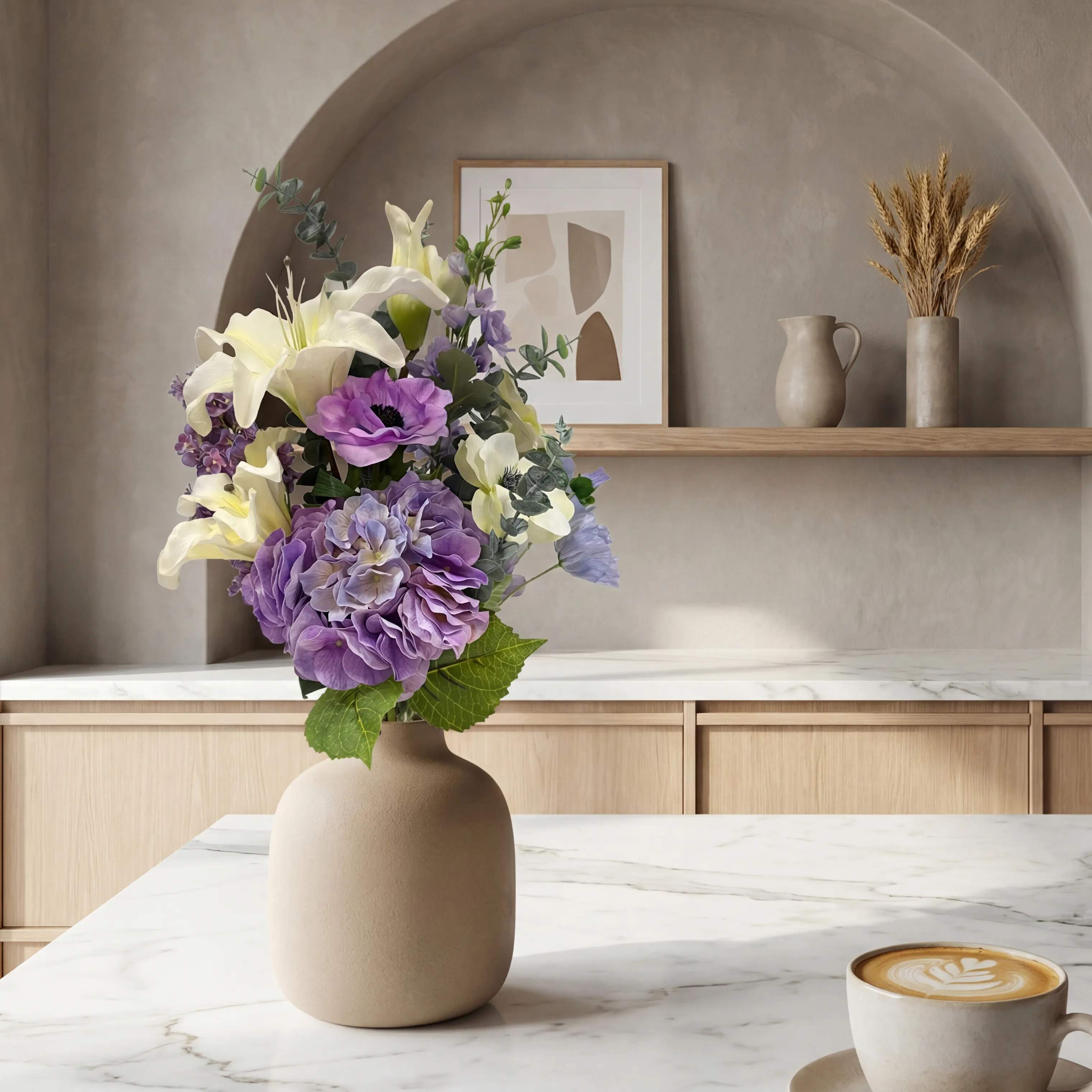 everbloom Kunstige blomster Kunstig Blomsterbuket i Freja, 5