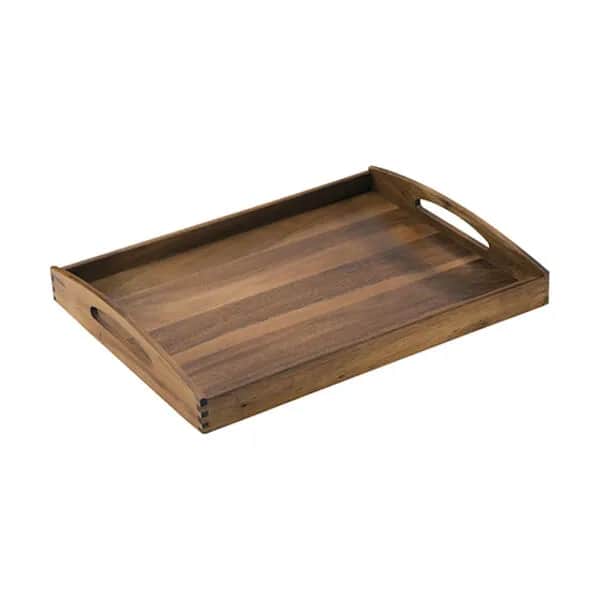 Serveringsbakke, brun, large