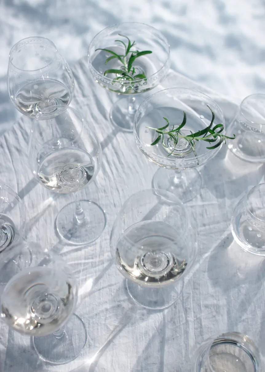 Wik & Walsøe Hvidvinsglas Julemorgen Hvidvinsglas i Klar, 3