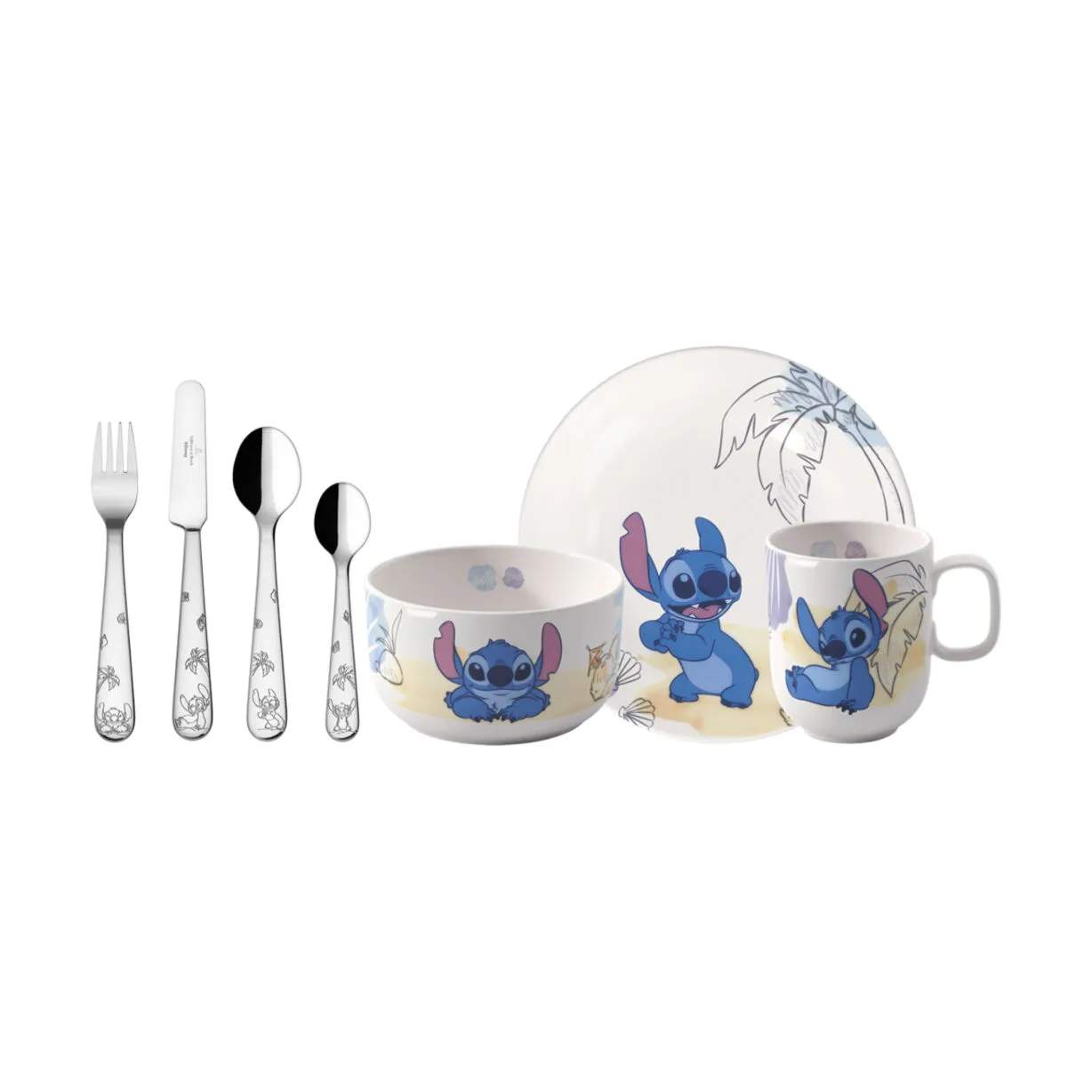 Villeroy & Boch Børnetallerkener Disney Stitch Børnespisesæt - 7 dele i 7 stk., 1