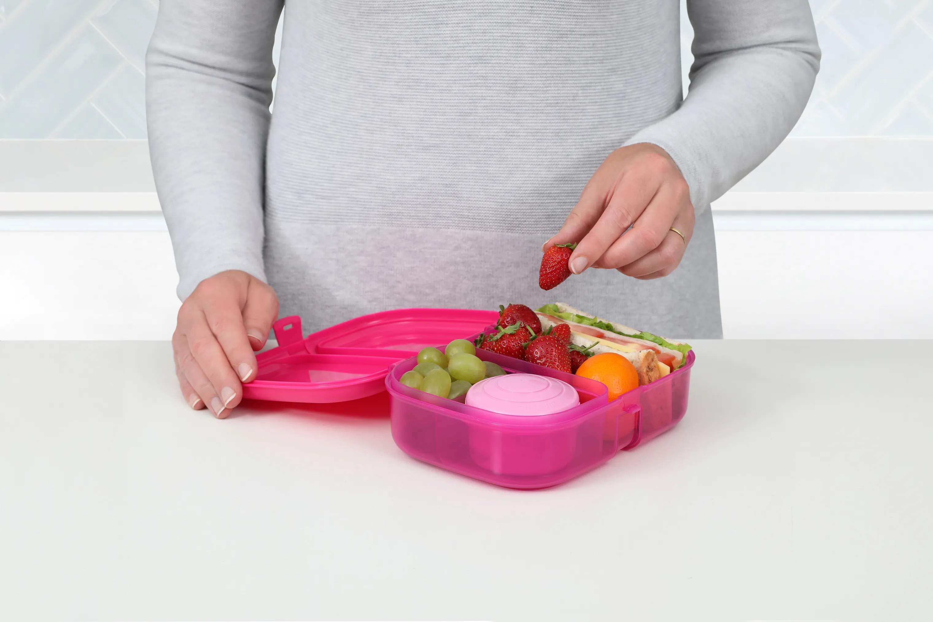 Sistema Madkasser Ribbon Madkasse i Pink, 3