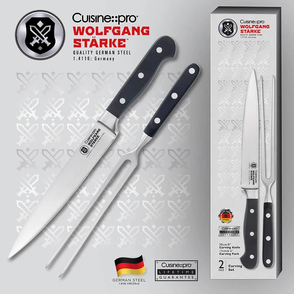 THE CUSTOM CHEF™ Forskærerknive og sæt Cuisine::pro® WOLFGANG
STARKE™ Cuisine::pro WOLFGANG STARKE™ Forskæresæt - 2 dele i sølvfarvet/sort, 2
