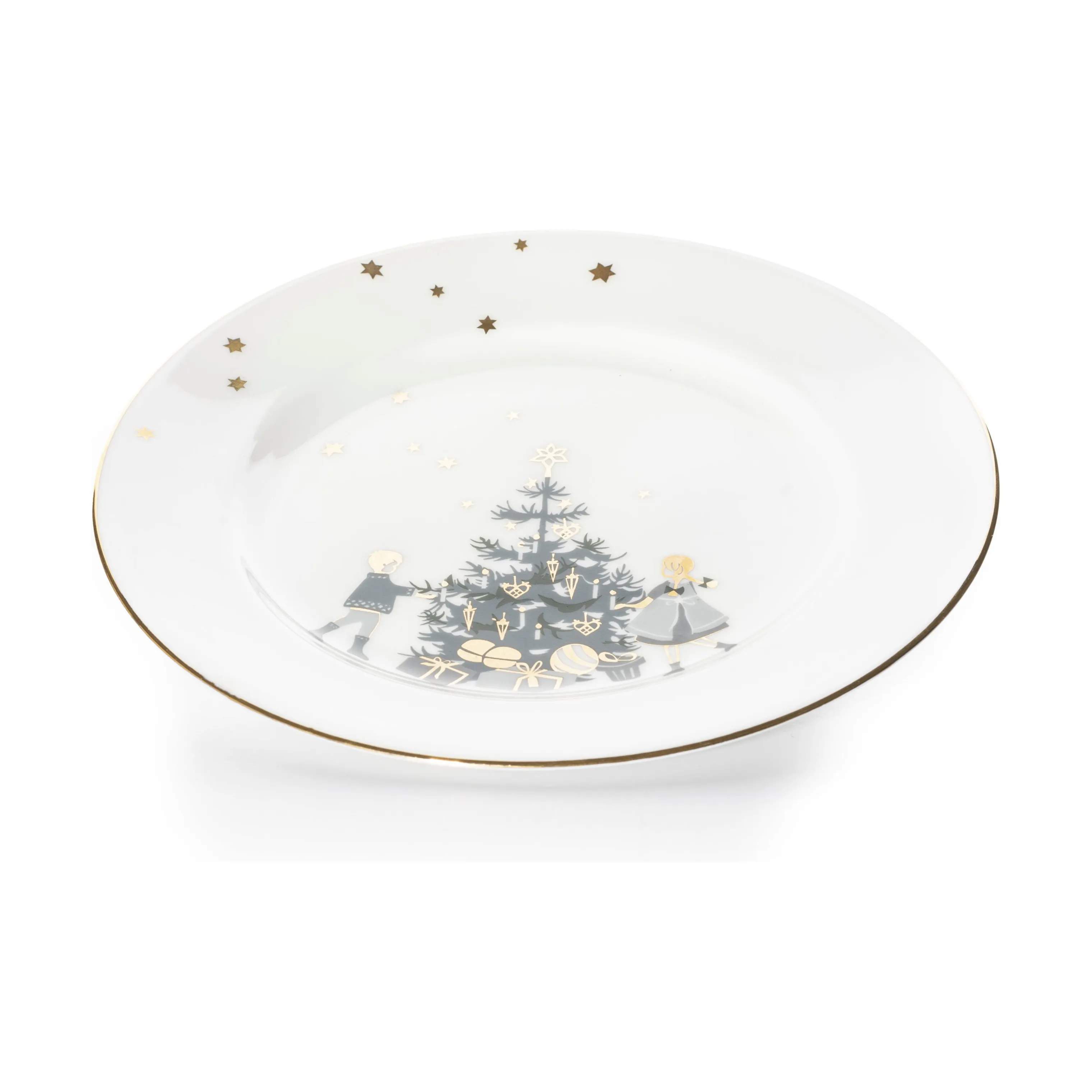 Jette Frölich Design Frokosttallerkener Design Tallerken Vinterstjerner i Hvid, 4
