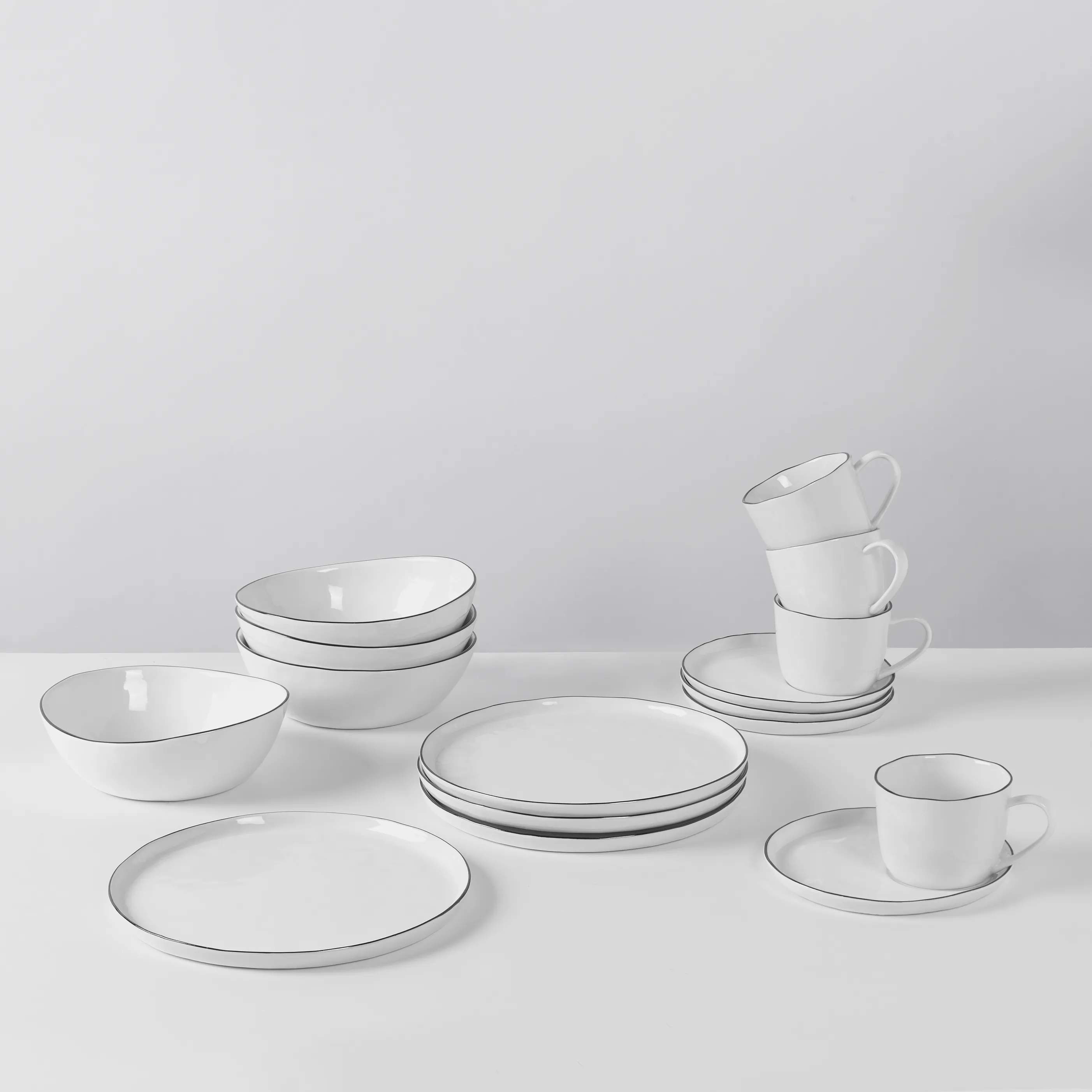 Broste Copenhagen Frokosttallerkener Salt Morgenmadssæt - 12 dele i 12 stk., 2
