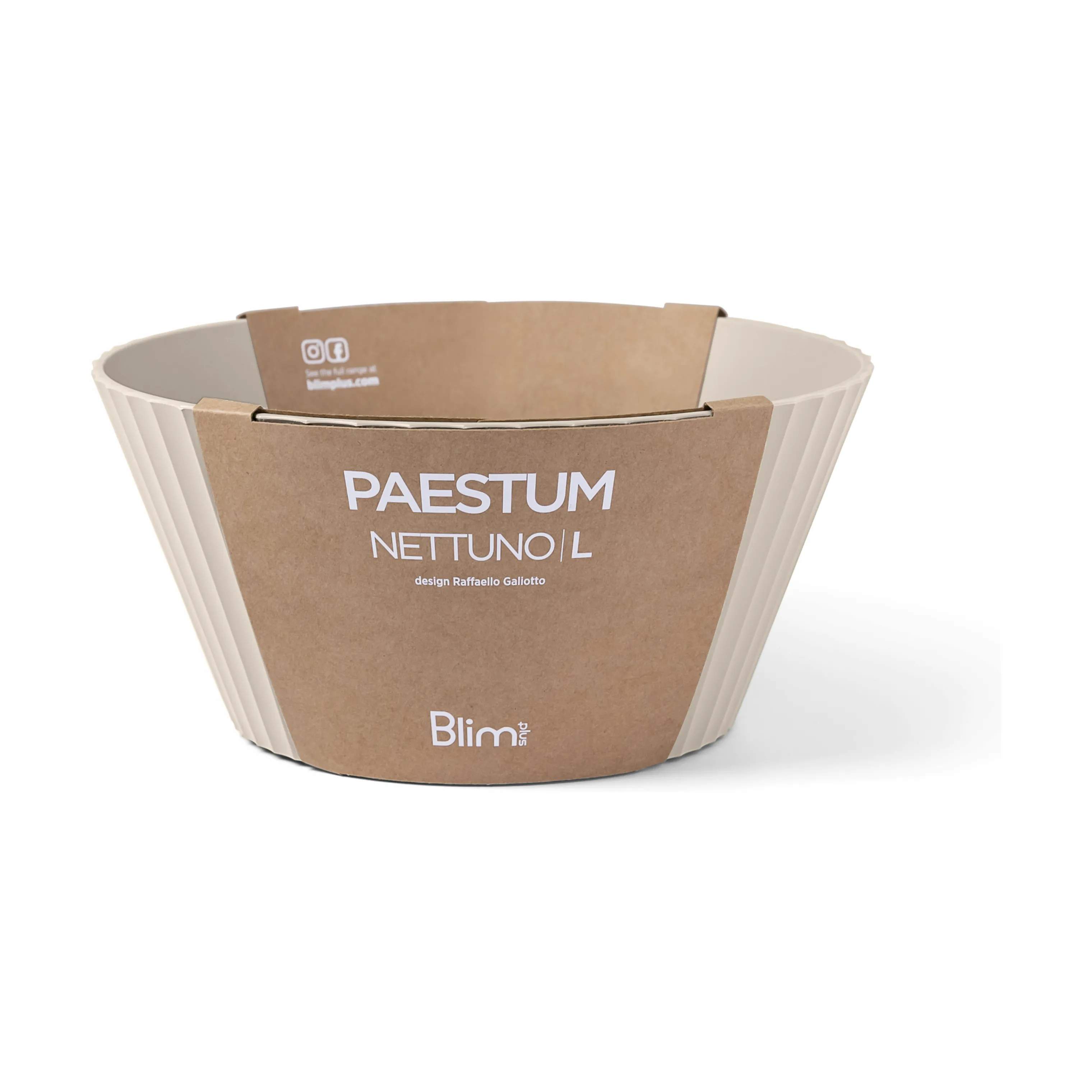 Blimplus Serveringsskåle Ciotola Nettuno Skål i Moka grey, 25 cm, 2