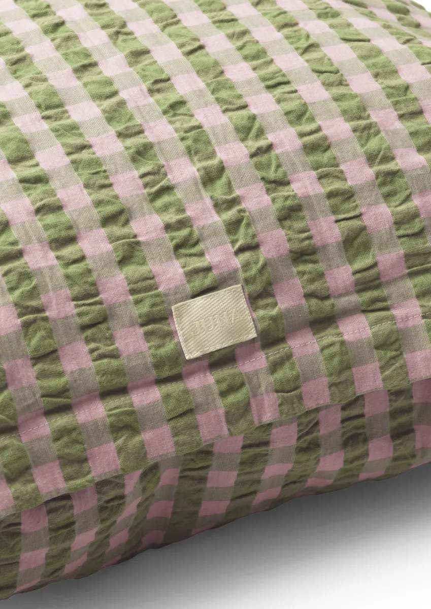 Juna Hovedpudebetræk Bæk&Bølge Pudebetræk i Grøn/soft pink, B63 x L60 cm, 3