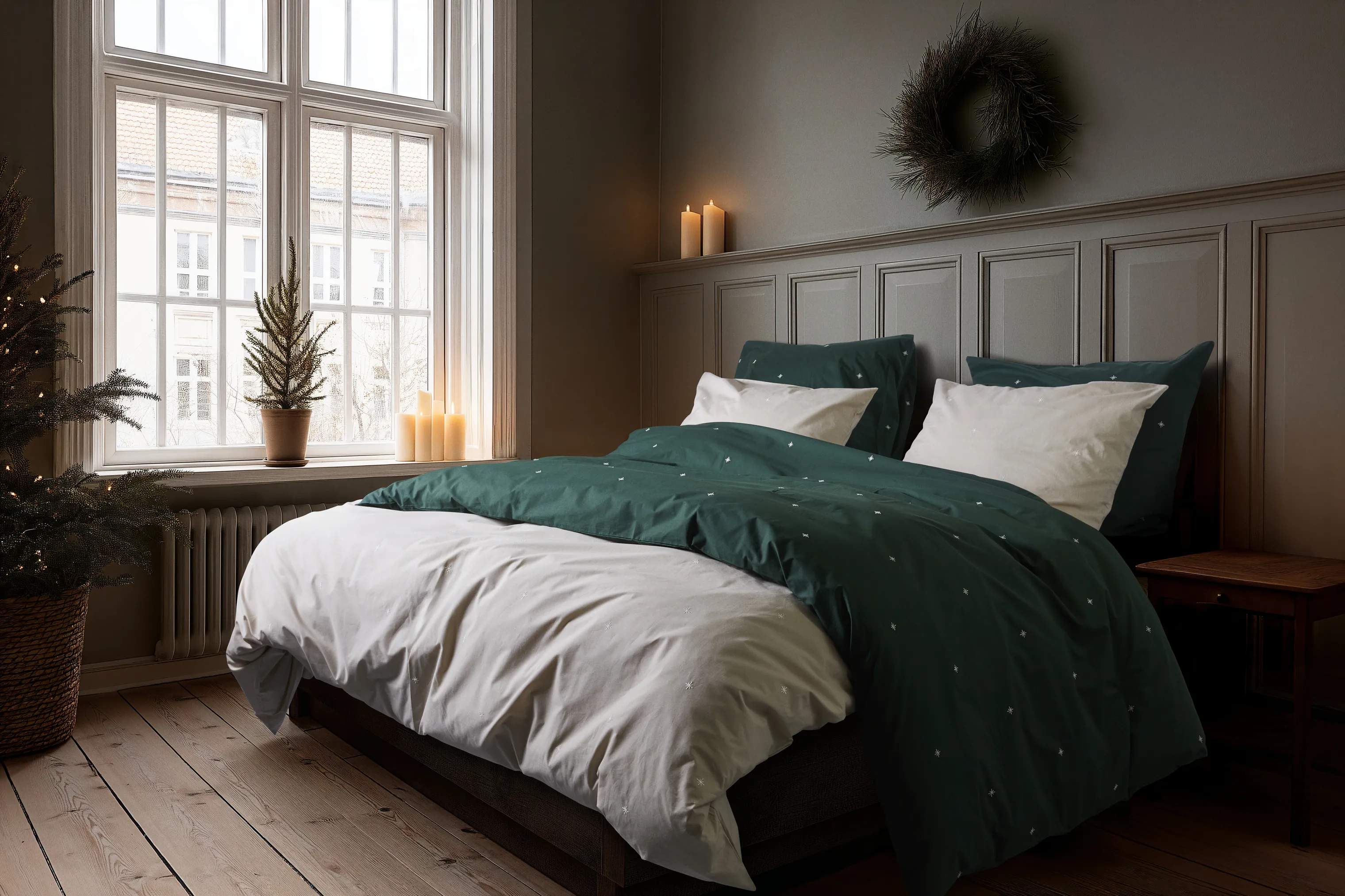 Juna Sengetøj Christmas Fable Sengetøj i Beige, B140 x L200 cm, 6