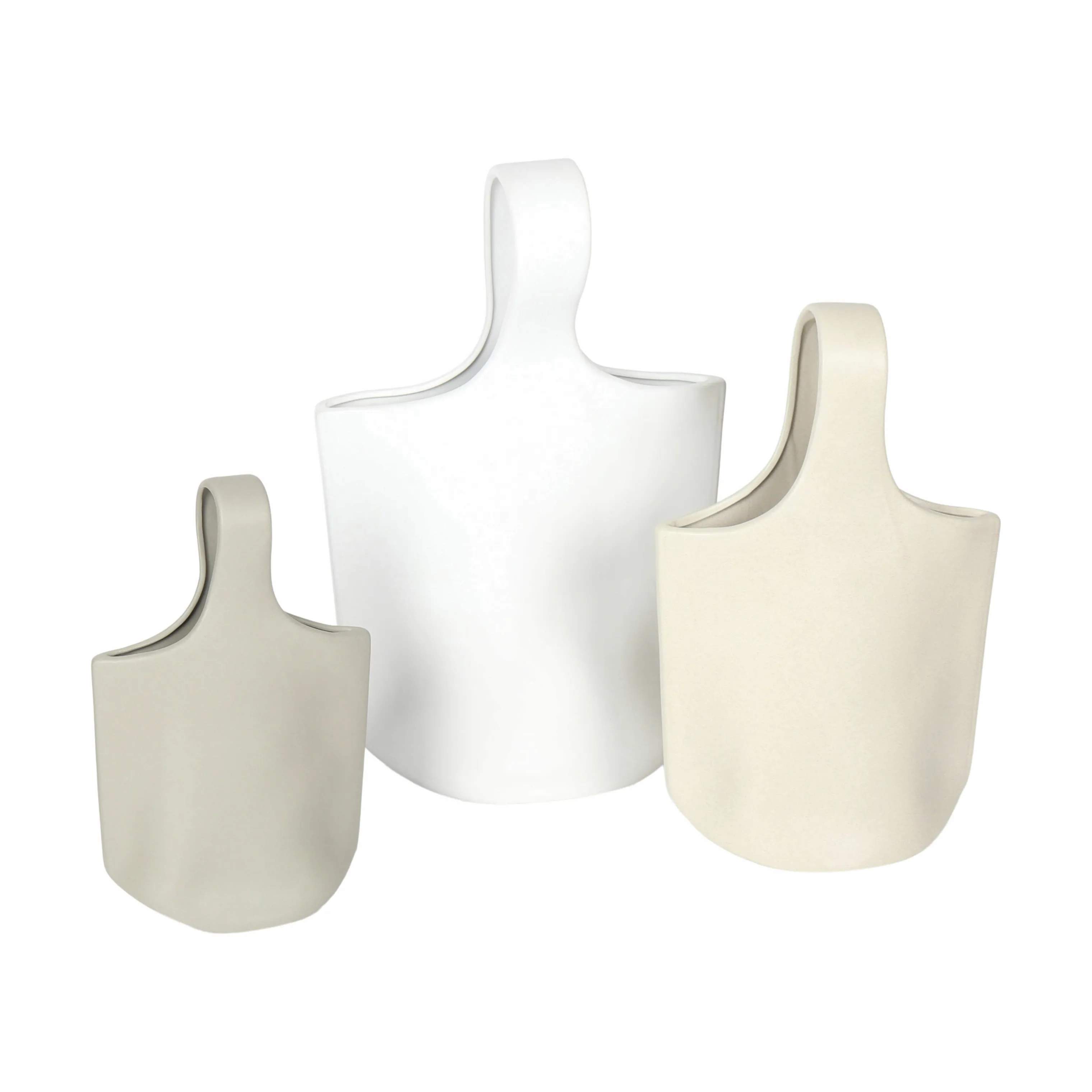 CASA Living Vaser Vase med hank i Hvid, 53 cm, 3