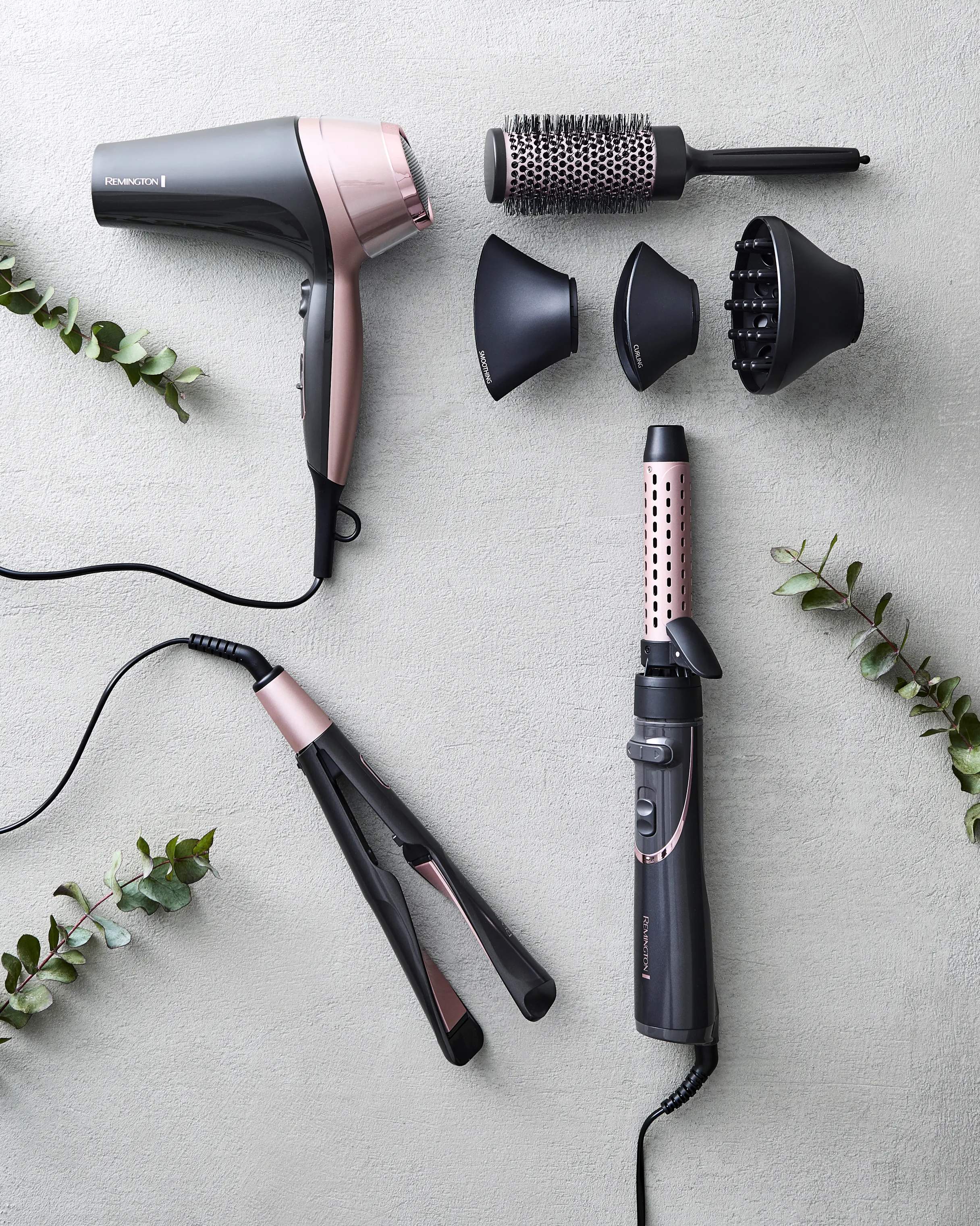 Remington Krøllejern Curl Confidence 2-i-1 Glatte- og krøllejern i Sort/Lyserød, 3