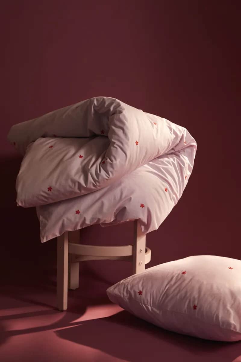 Juna Sengetøj Daisy Sengetøj i Pink/Rød, B140 x L200 cm, 6