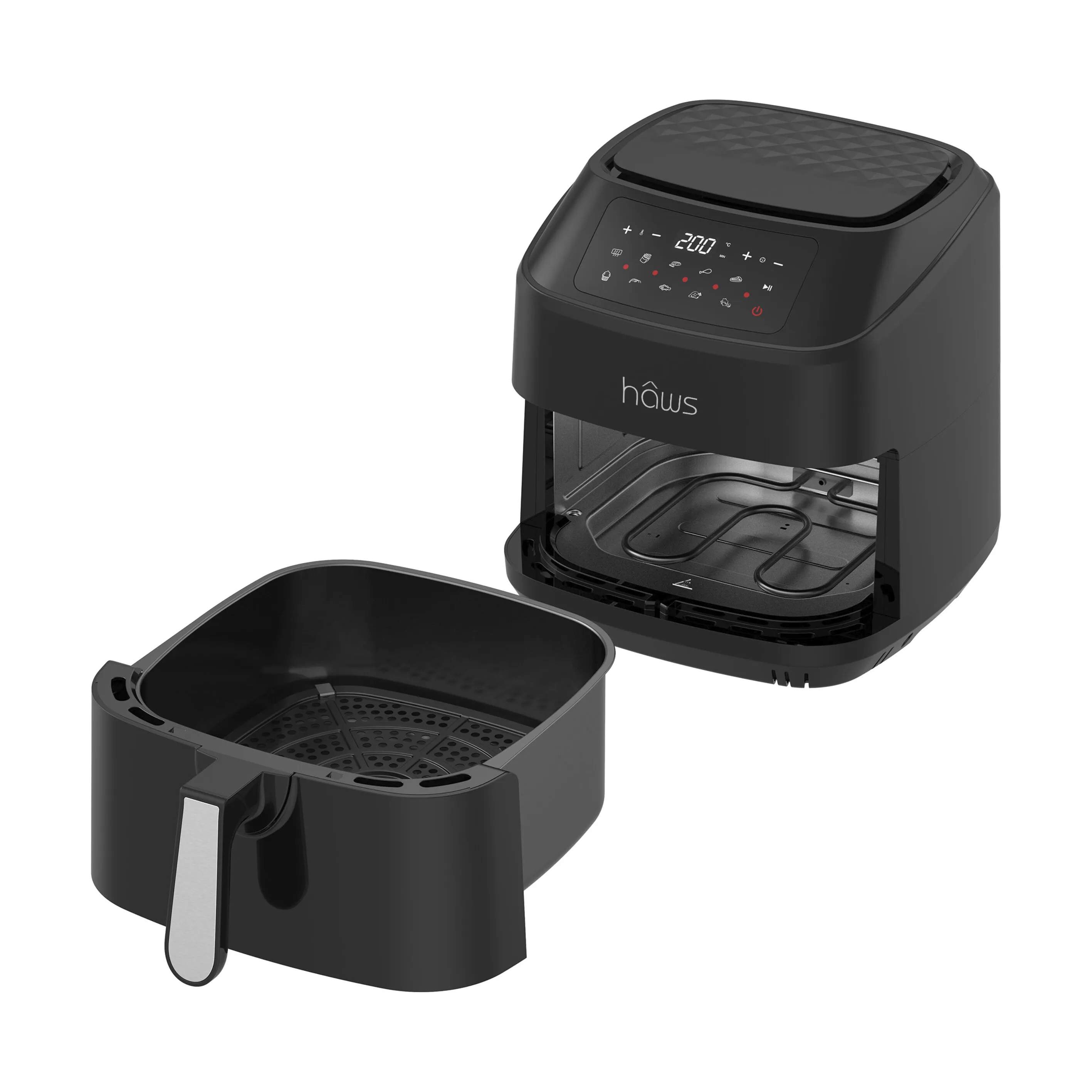 Hâws Airfryers Airfryer i Sort/grå, 7.5 L, 2