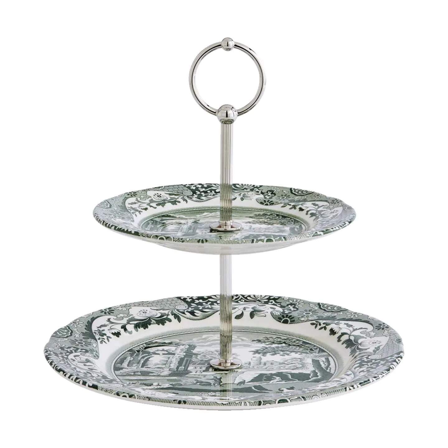 Spode Etagere Heritage Green Italian Étagère i Grøn/hvid, 1