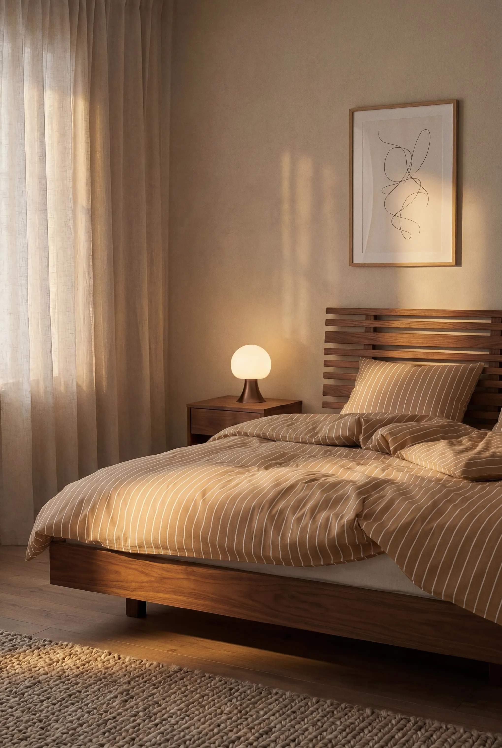 Juna Sengetøj Softly Sengetøj i Karamel/Off-White, B140 x L220 cm, 2