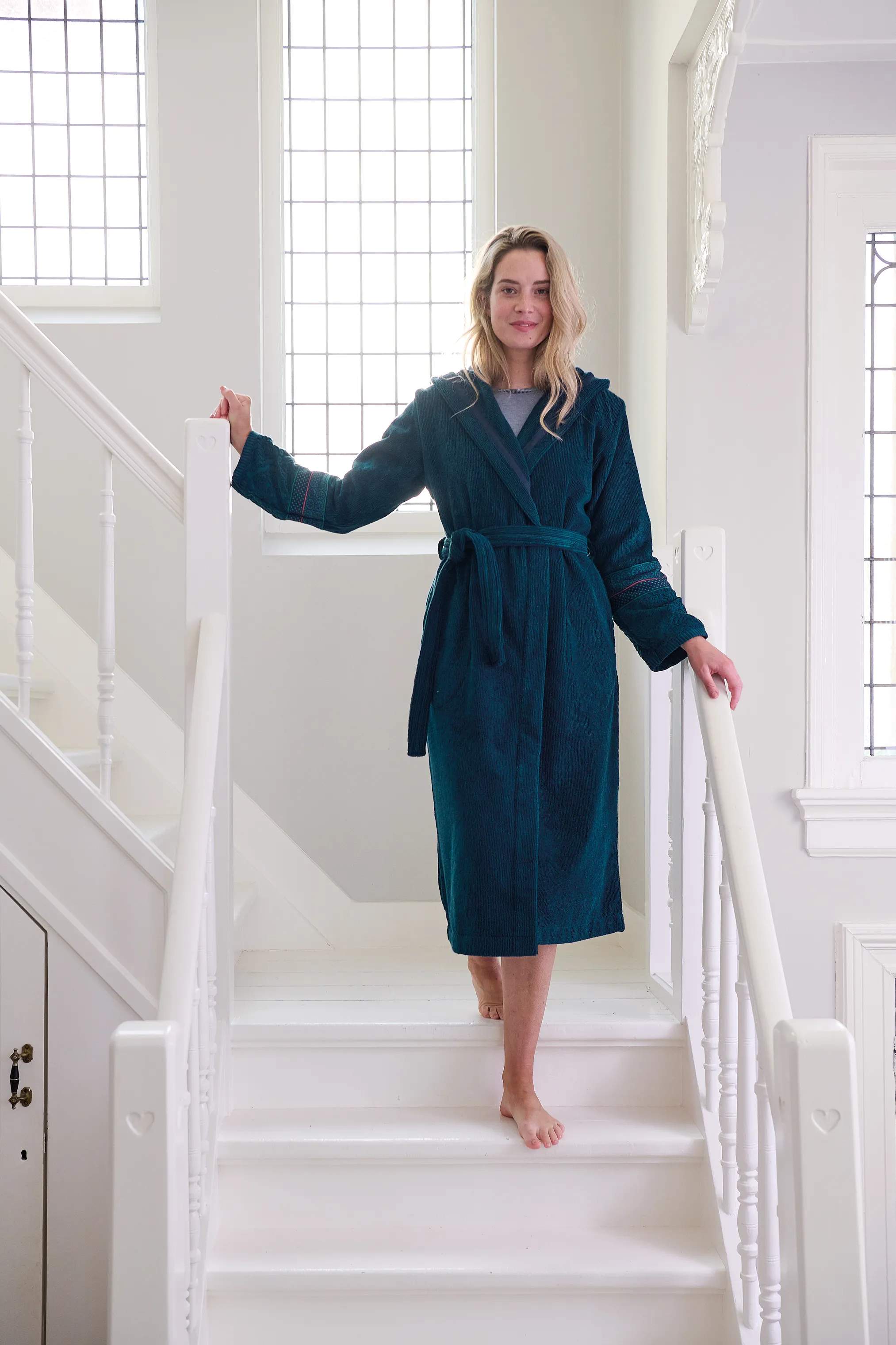 PIP Studio Morgenkåber Soft Zellige Badekåbe i Dark Blue , XS, 5