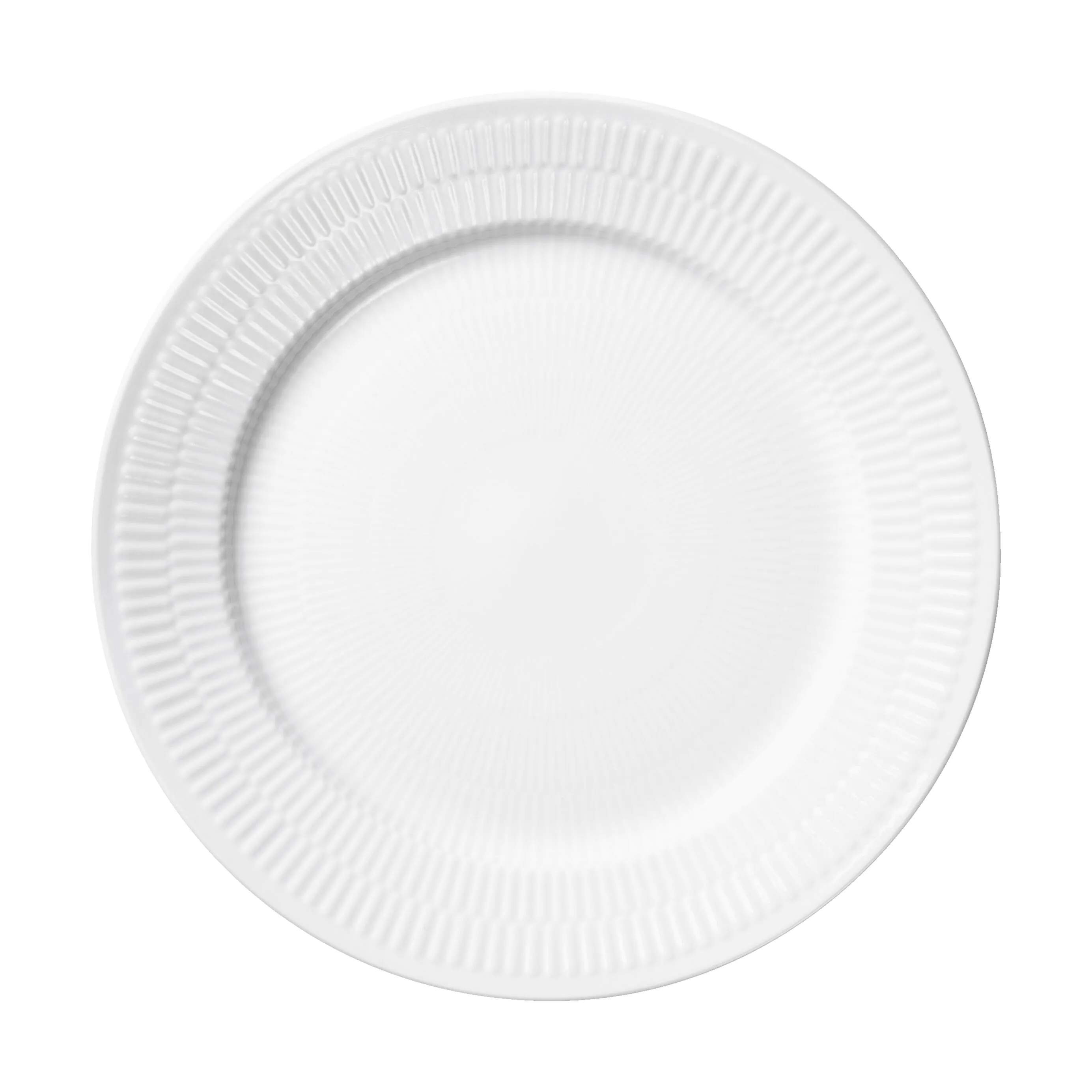 Royal Copenhagen middagstallerkener Hvid Riflet Middagstallerken