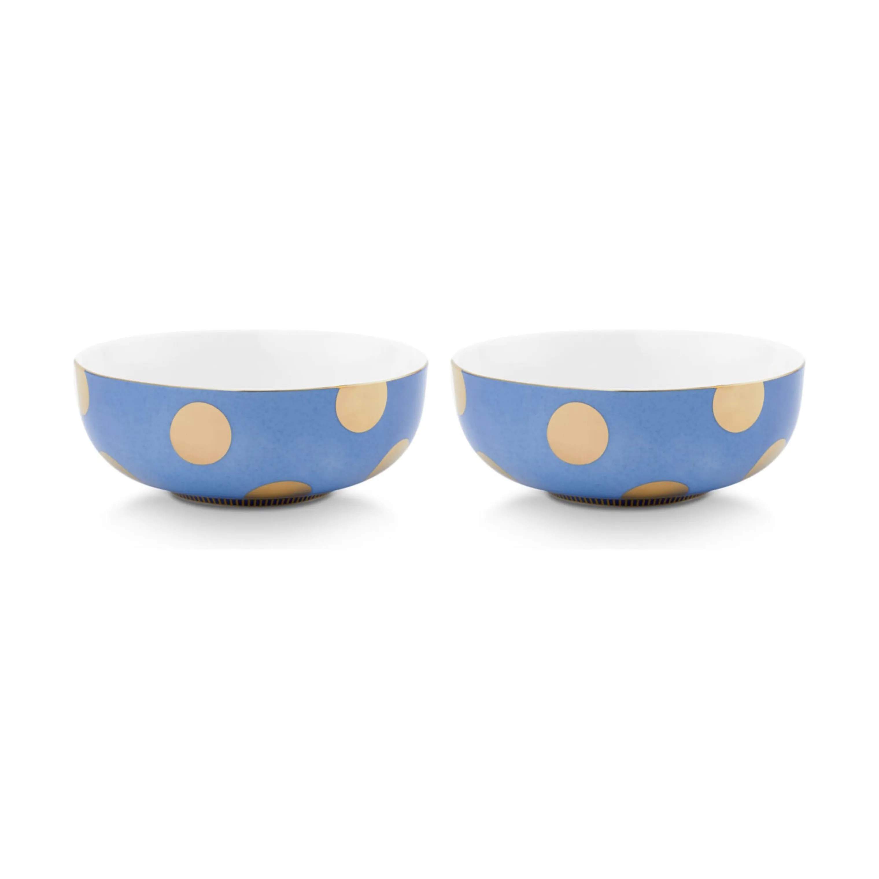 PIP Studio Serveringsskåle Dot Delight Skål - 2 stk. i Lyseblå, 15 cm, 1