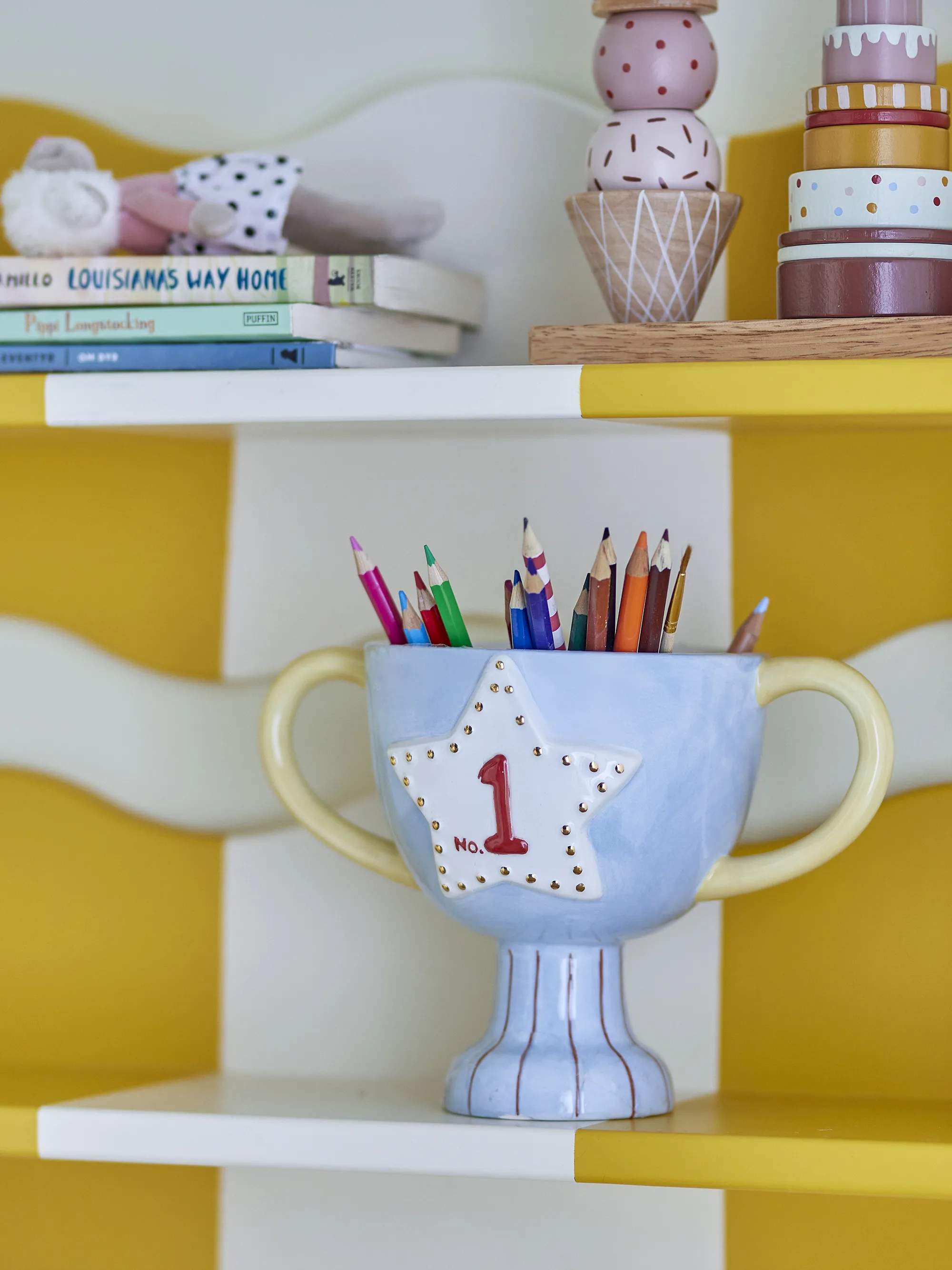 Bloomingville Mini Urtepotteskjulere Urtepotteskjuler - Trophy i Blå, 2
