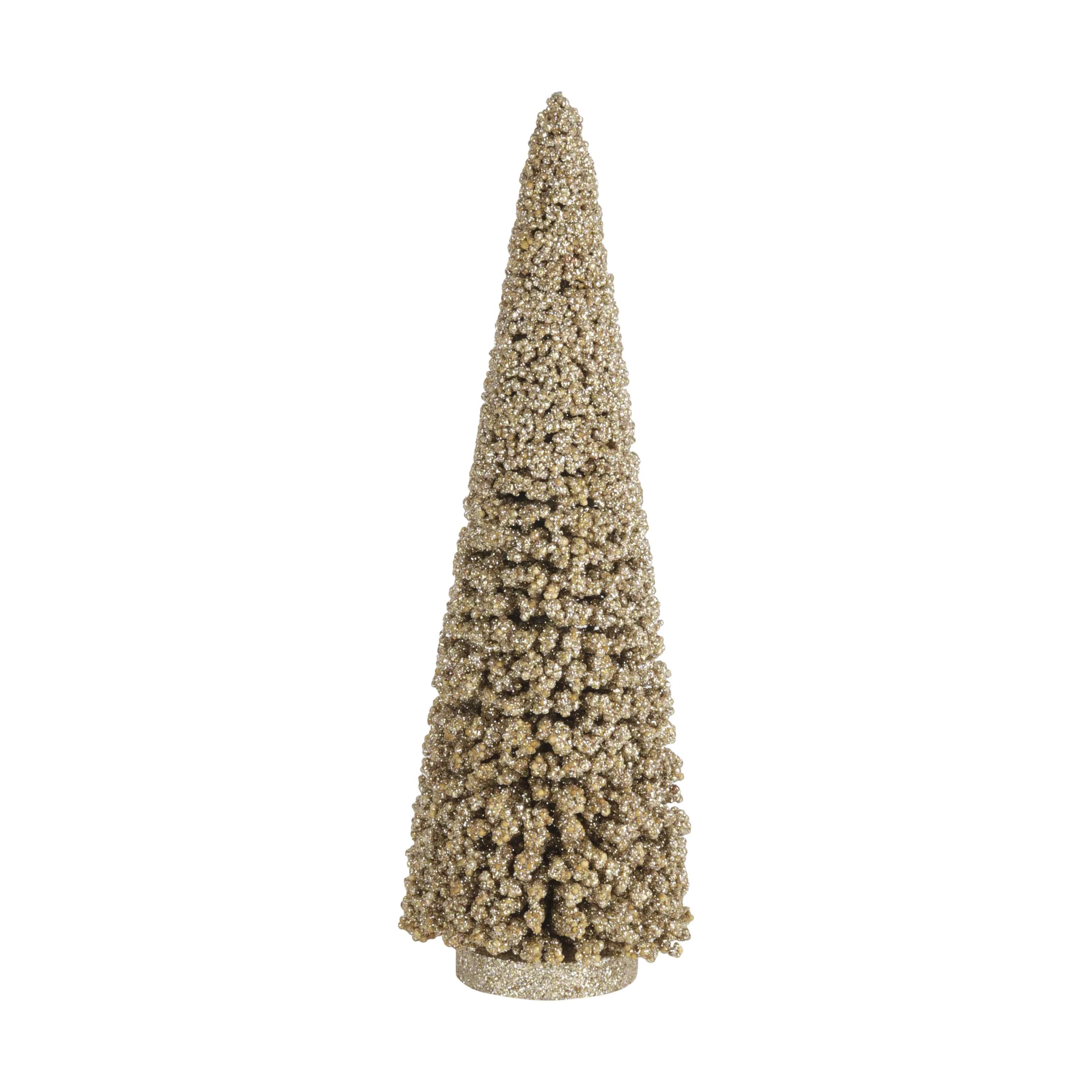 Casa Christmas Julefigurer Juletræ i Guldfarvet, 35 cm, 1