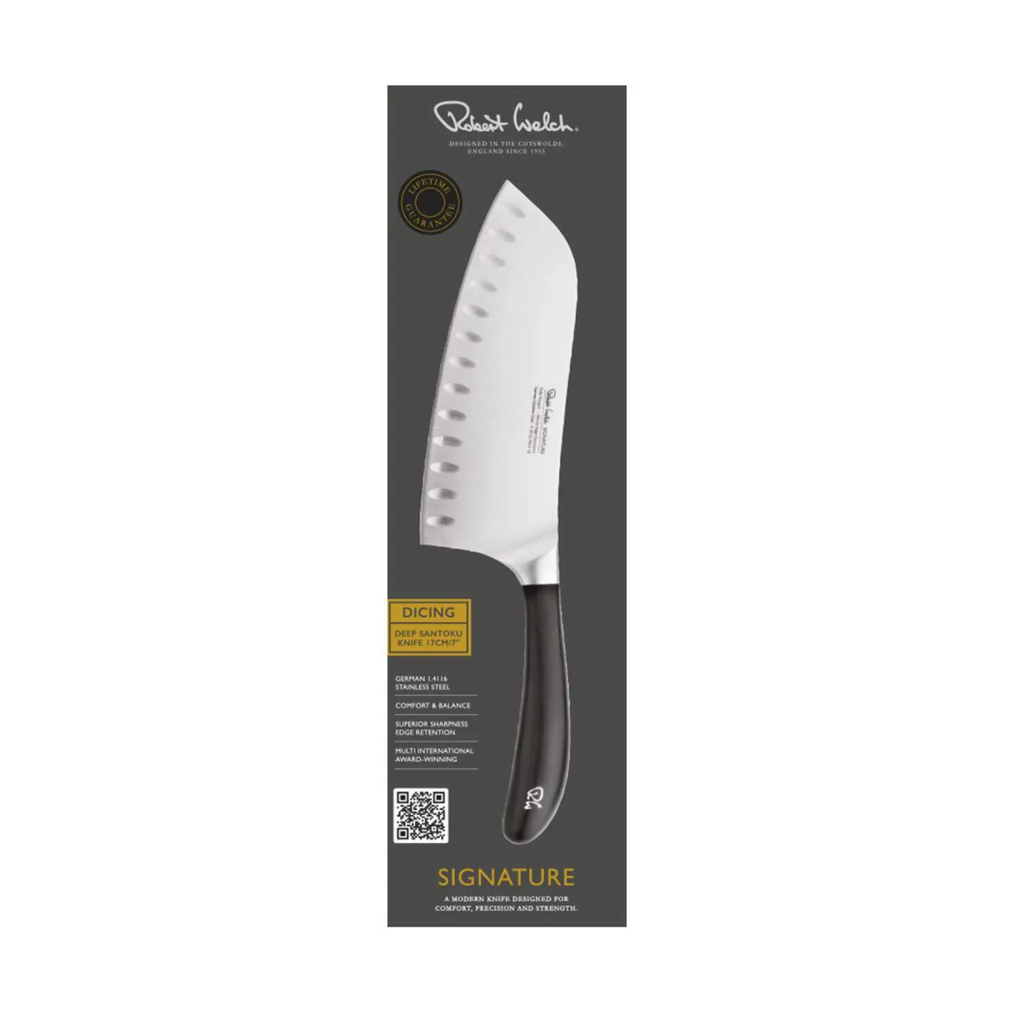 Robert Welch Santokuknive Signature Santokukniv i Sort/rustfrit stål, 2