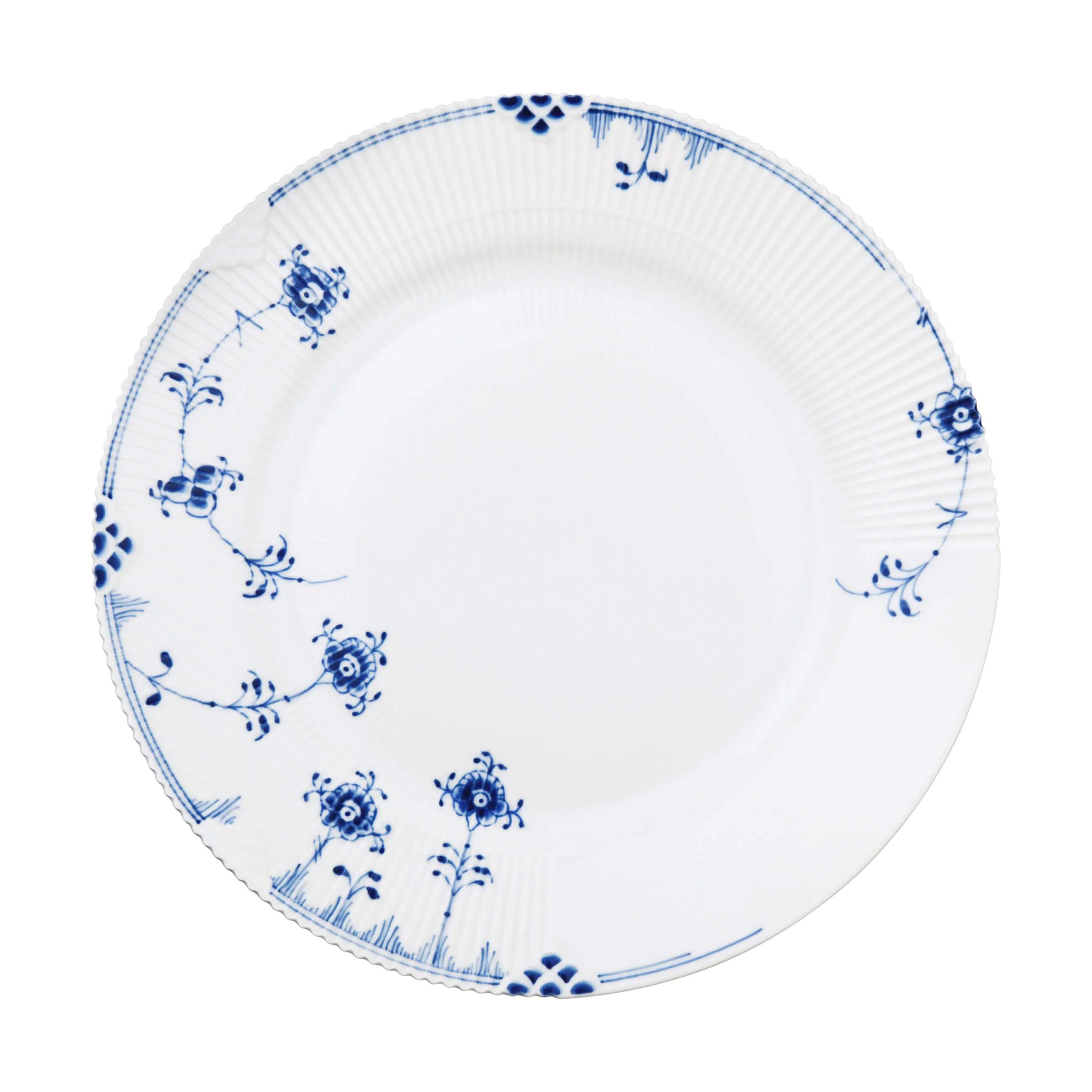 Royal Copenhagen Middagstallerkener Blå Elements Middagstallerken i Koboltblå/hvid, 28 cm, 1