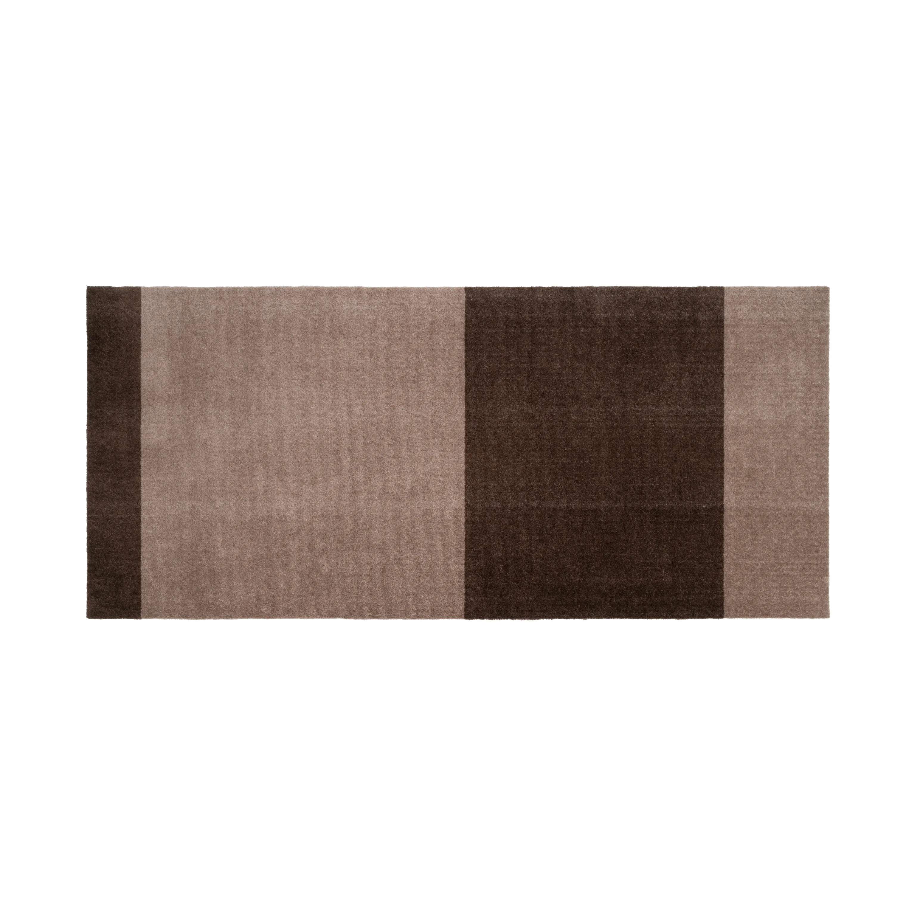 Stripes Horisontal Gulvtæppe, sand/brun, large