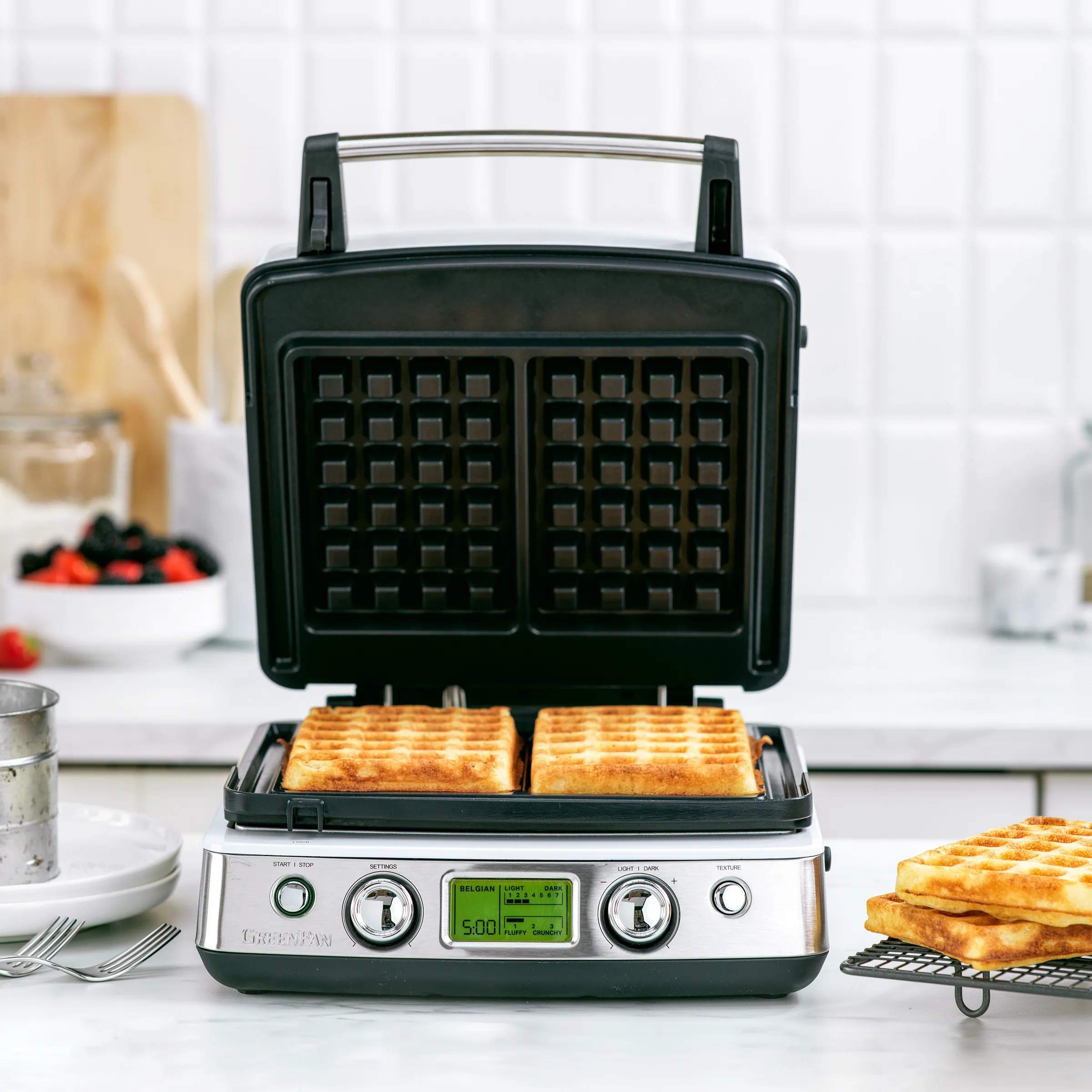 Greenpan Vaffeljern Elite Vaffeljern i Blue Haze, 6