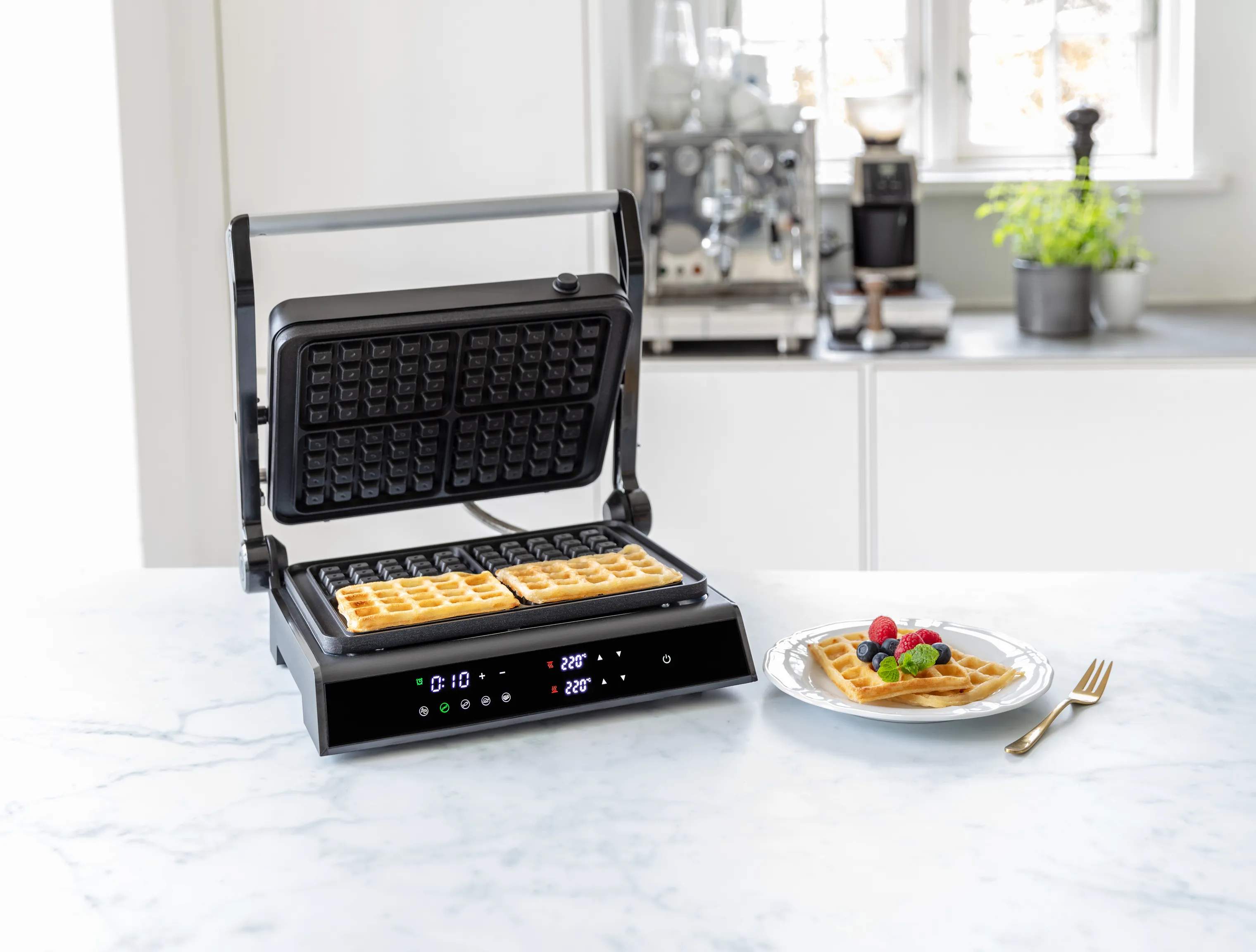 Cook & Baker Bordgrill Vaffelplader i sort, 2