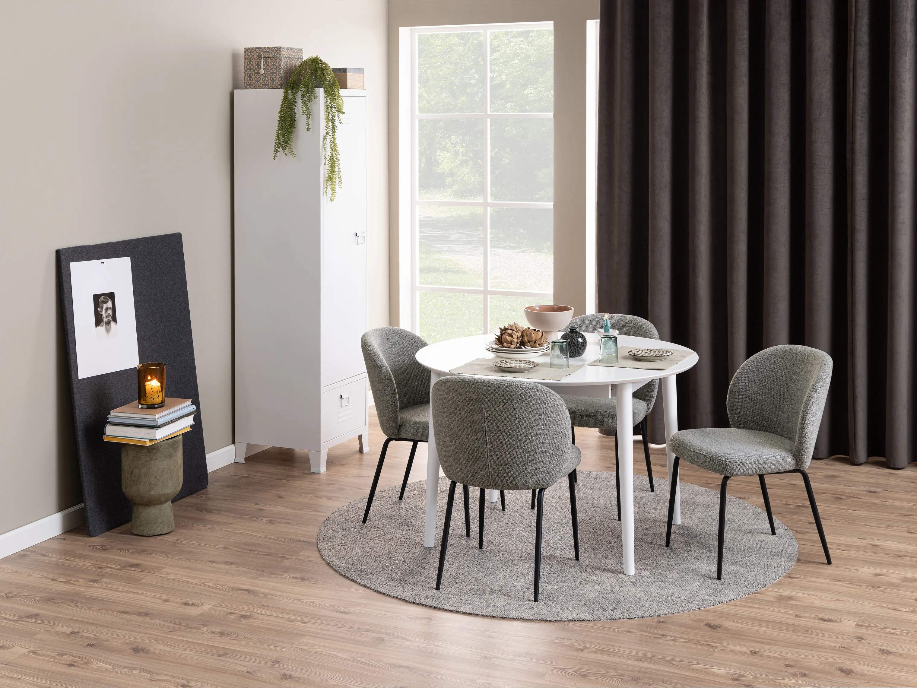 CASA Living Spisebordsstole Patricia Spisebordsstol - 2 stk. i grå/sort, 3