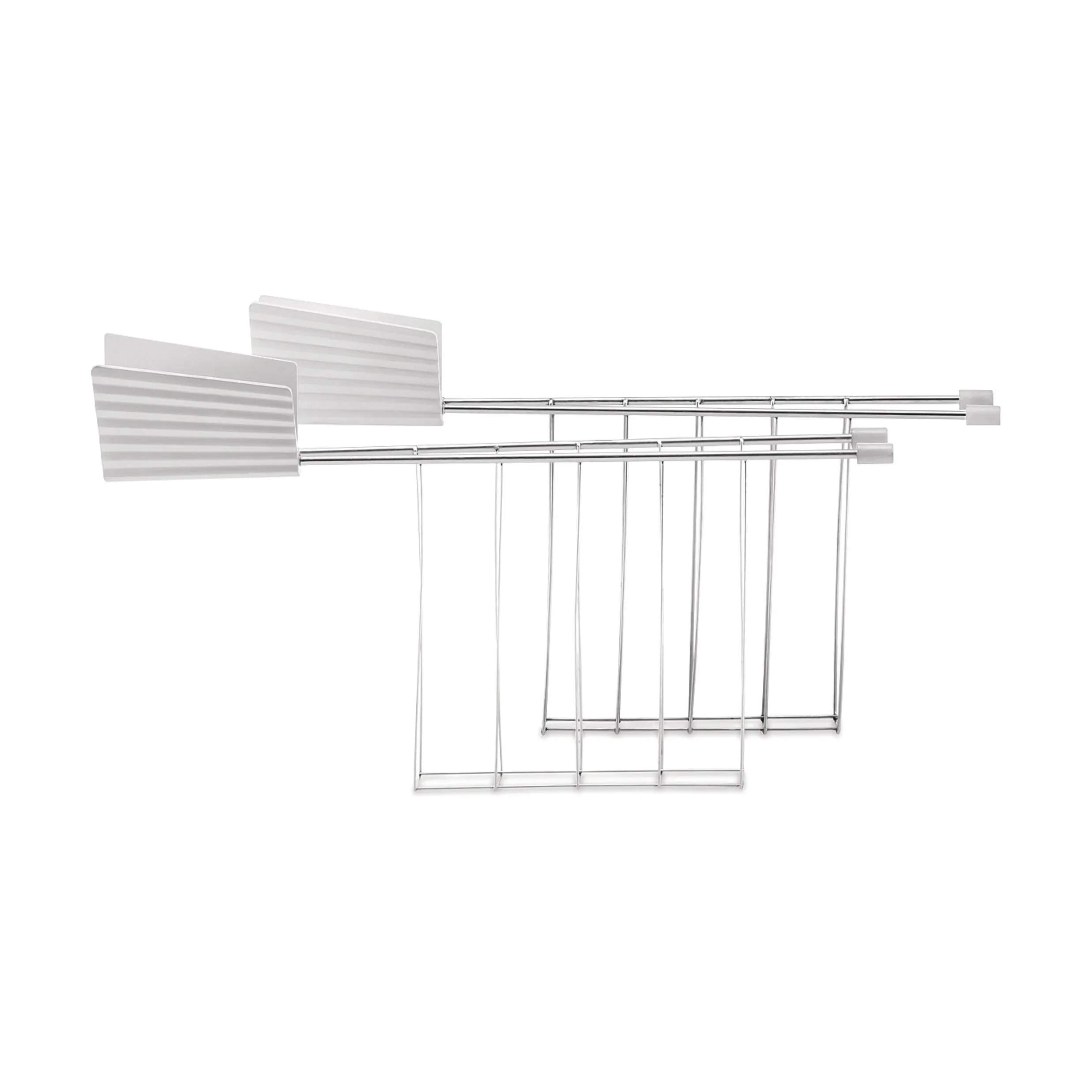 Alessi Tilbehør til brødristere Plissé Plissé Brødristeholder - 2 stk. i Hvid, 1