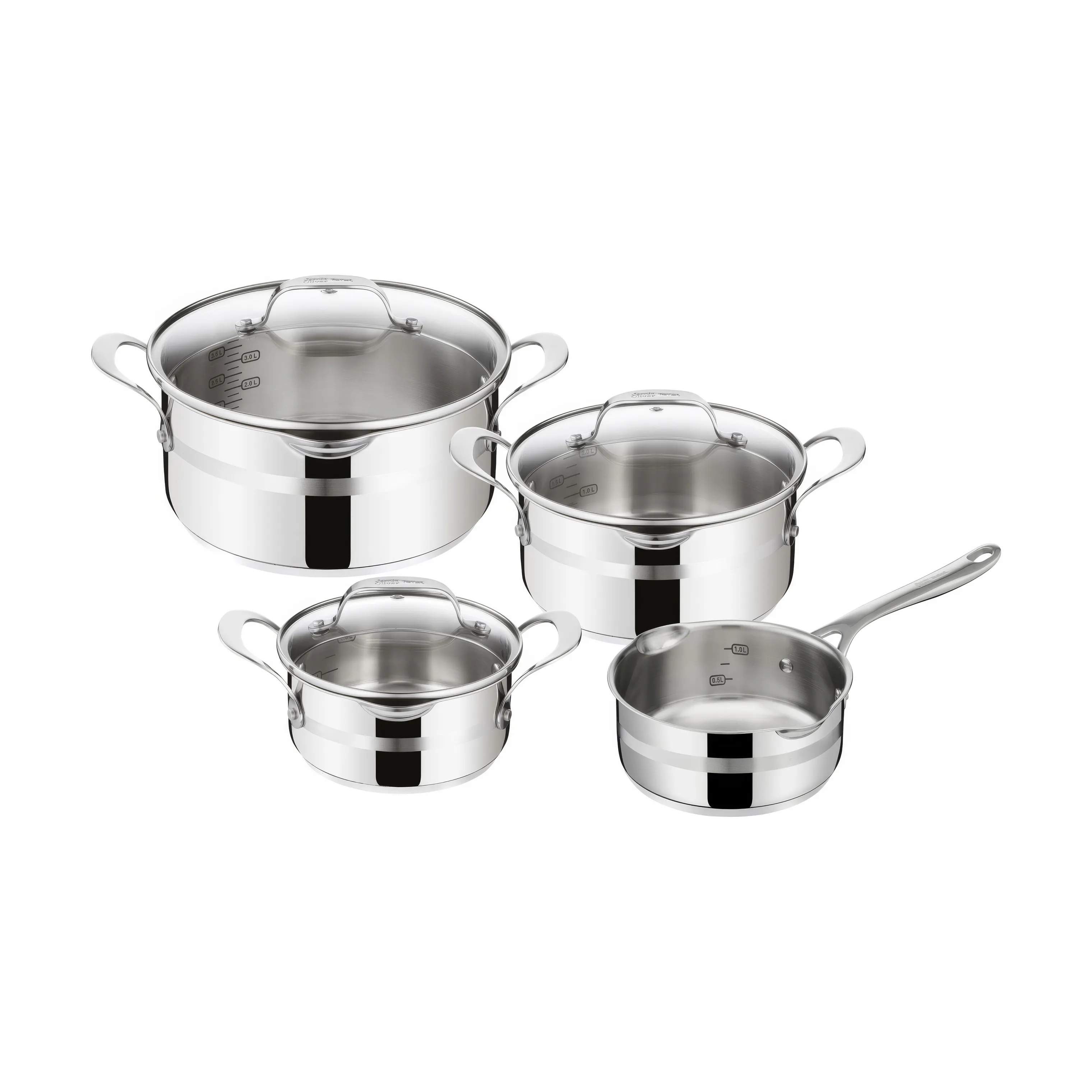 Jamie Oliver by Tefal Grydesæt Cook Smart Grydesæt - 7 dele i Sølv, 1