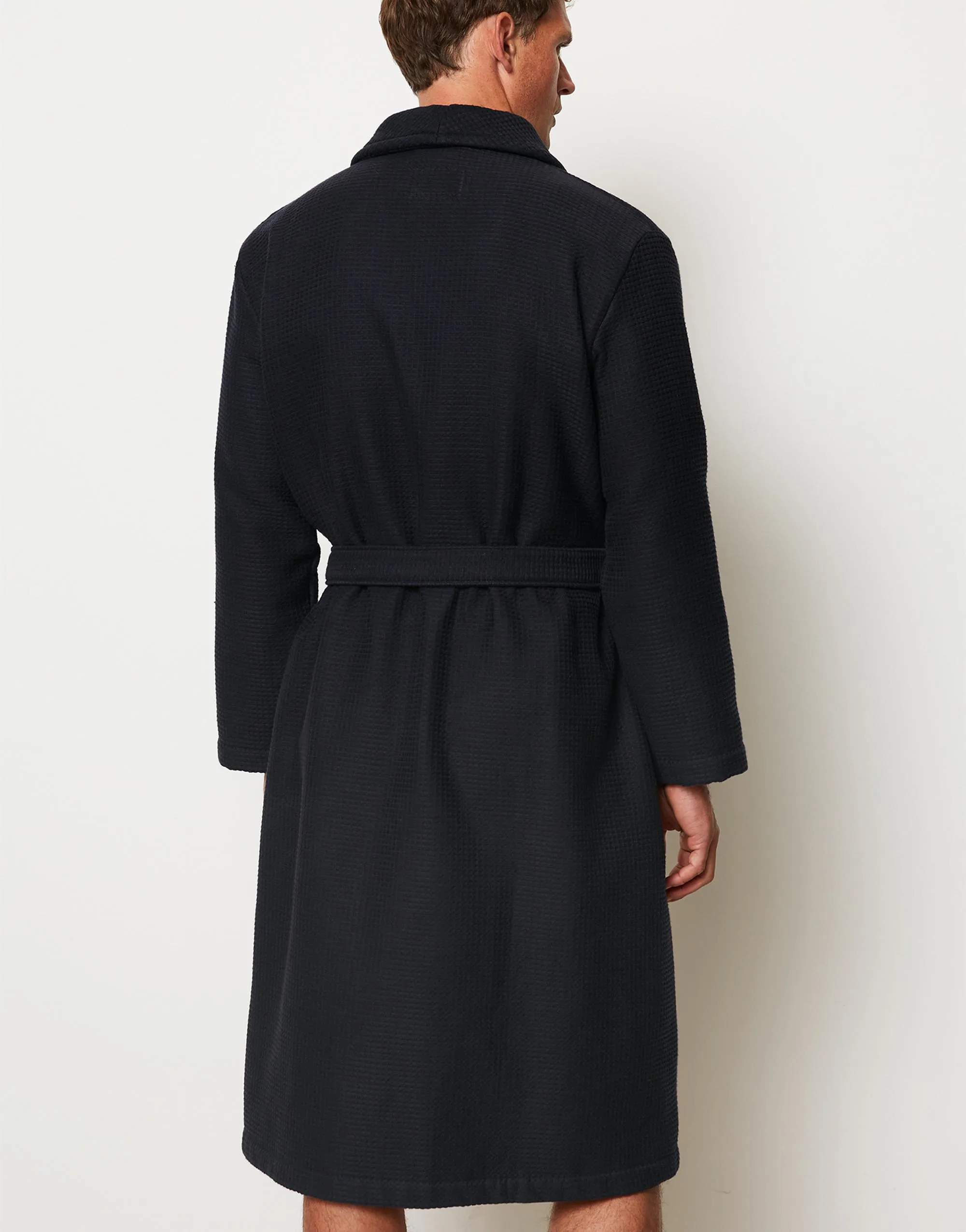 Essenza Morgenkåber Premium Badekåbe i Dark Navy, Mand - M, 5