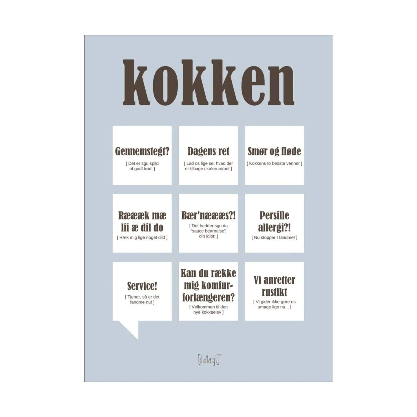 Poster&Frame Plakater Plakat - Kokken i B29,7 x L42 cm, 1