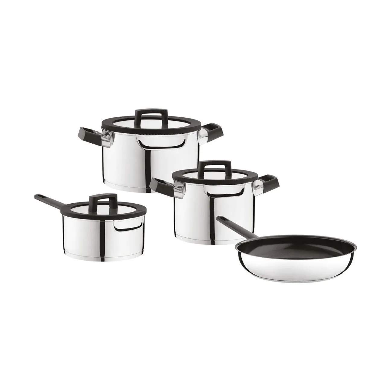 BergHOFF Stegepander Uqonic Downdraft Gryde- og pandesæt - 7 dele i Grå, 1