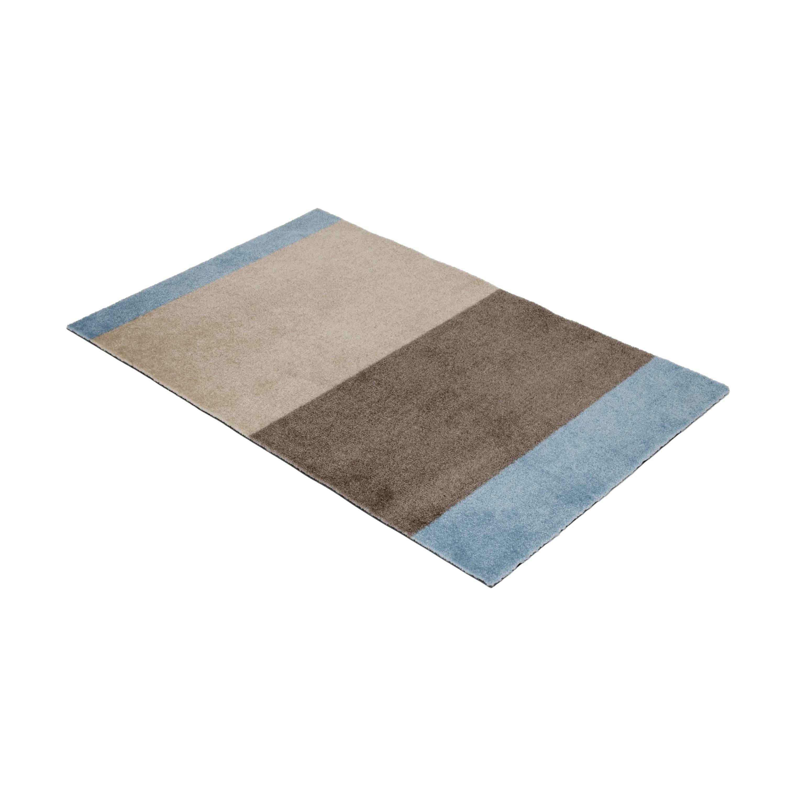 Tica Copenhagen Dørmåtter Stripes Horisontal Gulvmåtte i ivory/Sand/Blå, B60 x L90 cm, 4