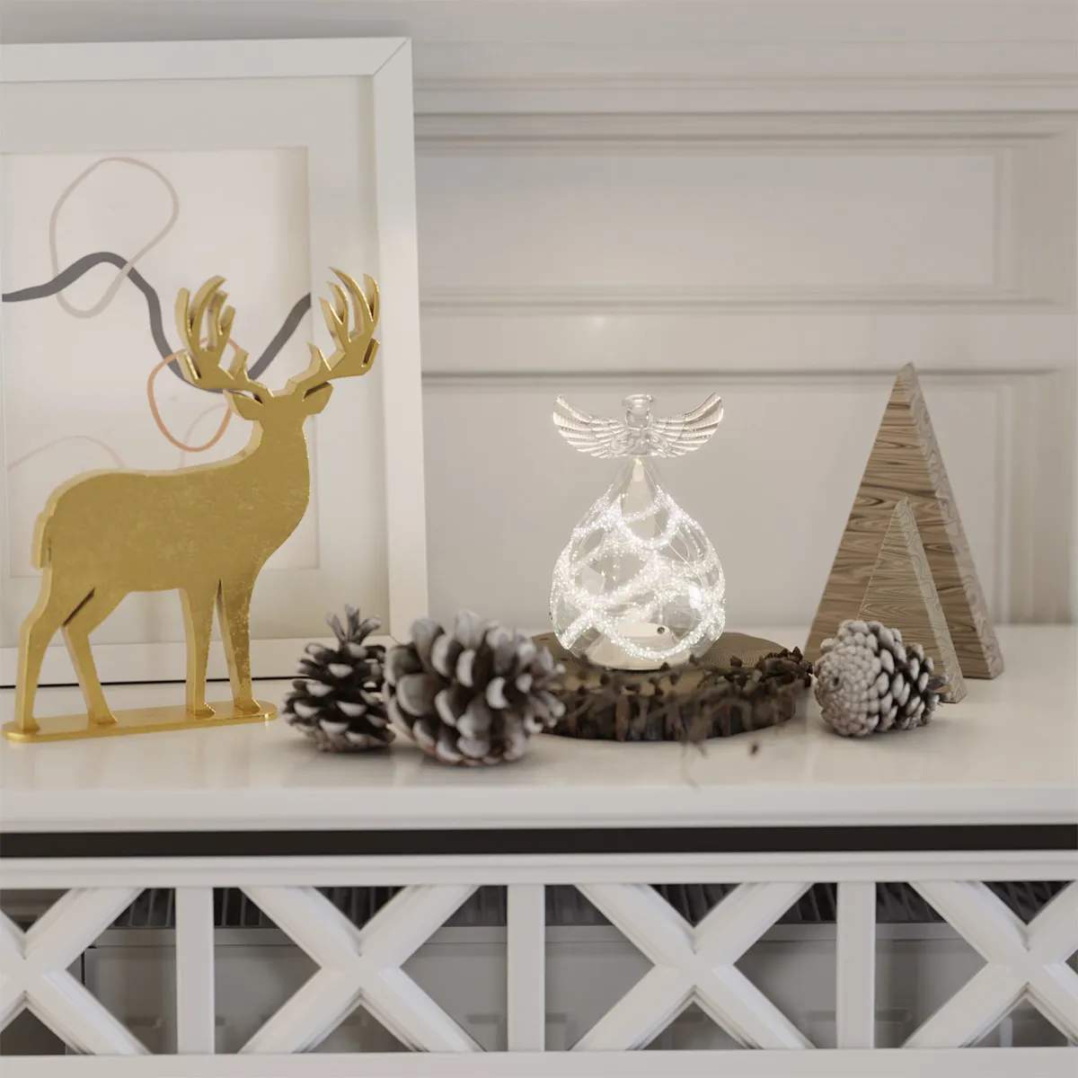 Deluxe Homeart LED-lys LED Engel i klar, 3