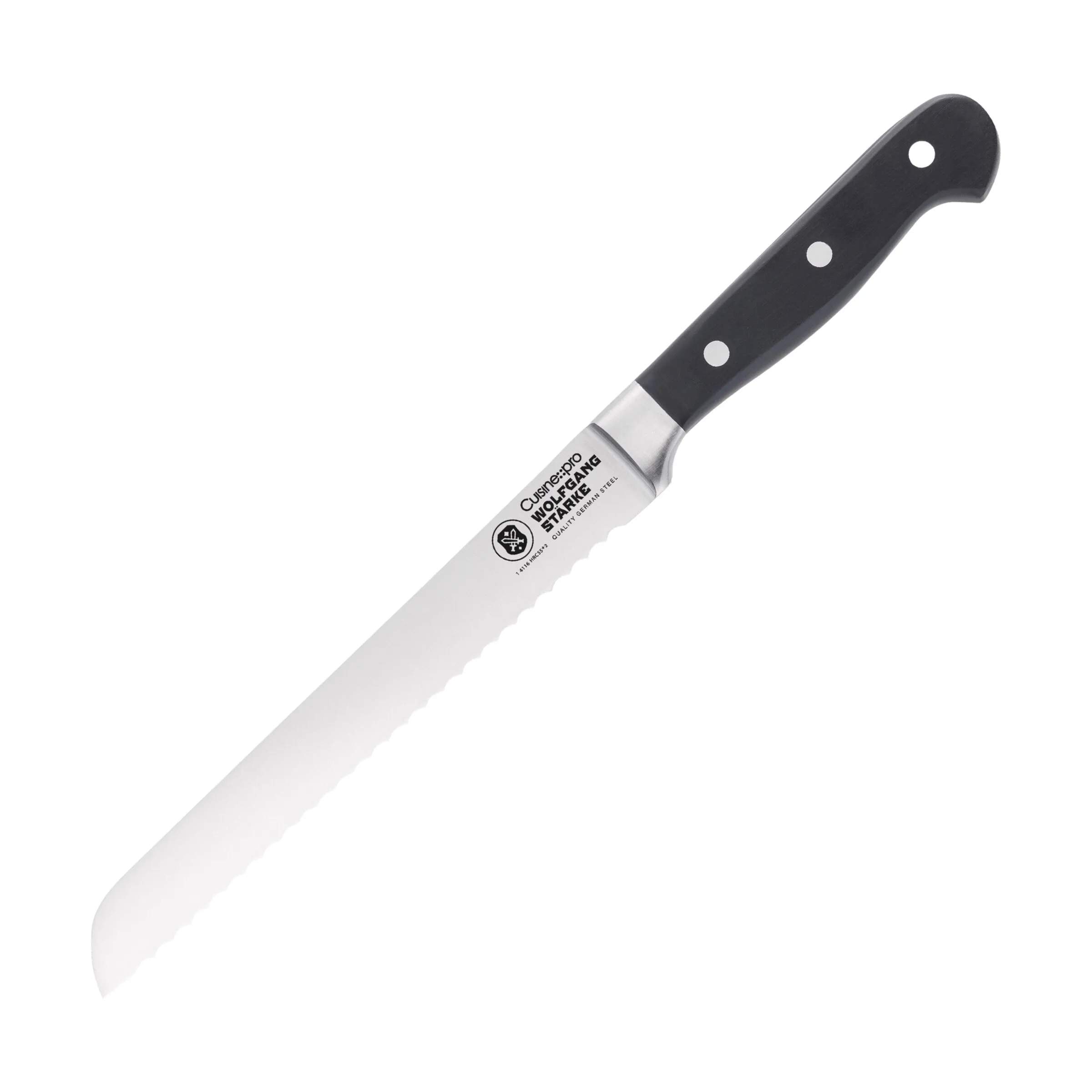 THE CUSTOM CHEF™ Brødknive Cuisine::pro® WOLFGANG
STARKE™ Wolfgang Starke Brødkniv i Sølvfarvet/sort, 1
