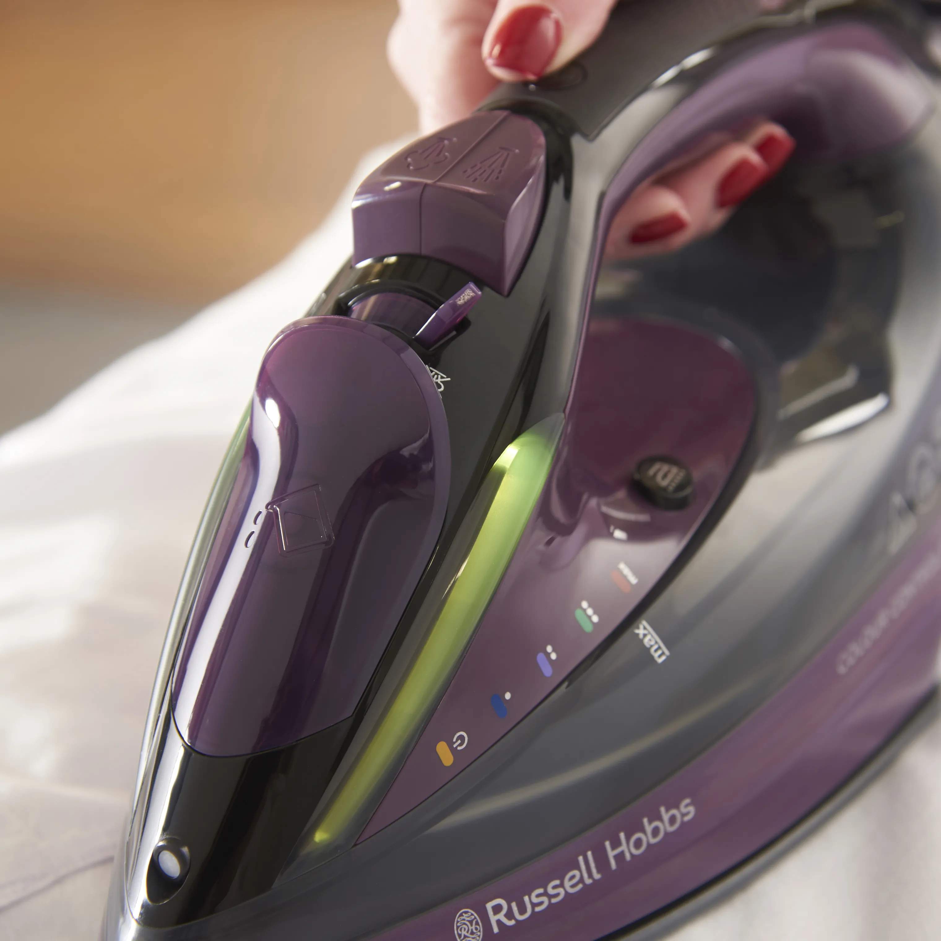 Russell Hobbs Strygejern Colour Control Pro Ultra Strygejern i Lilla/Sort, 2