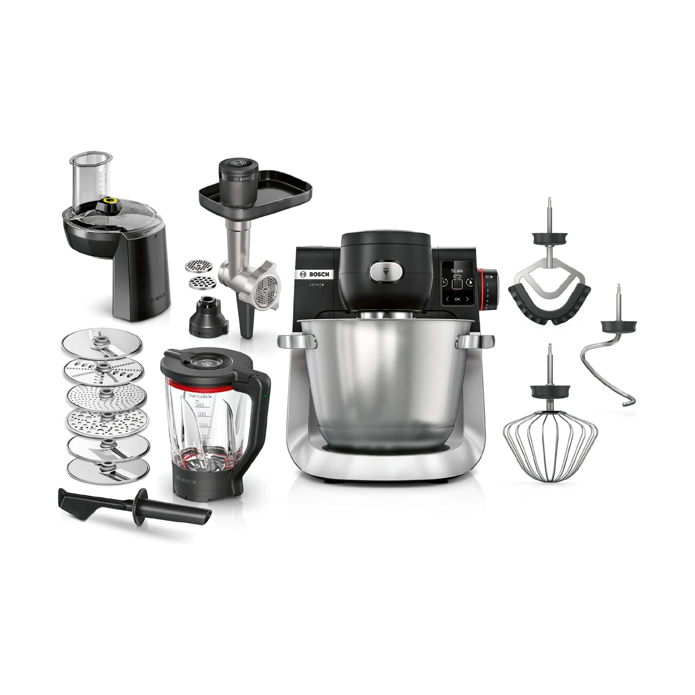 Bosch Røremaskiner Serie 6 Køkkenmaskine i Sort, 6