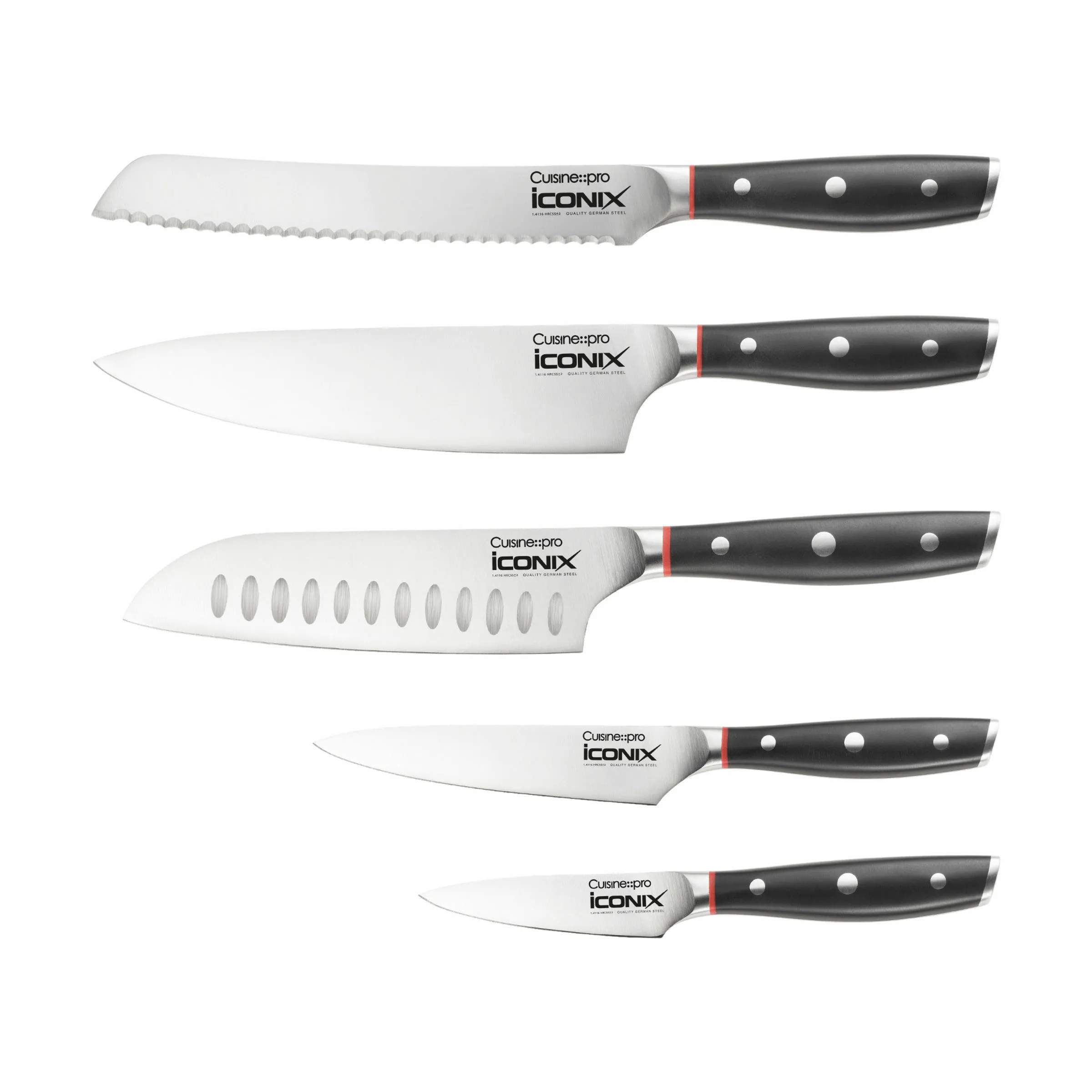 THE CUSTOM CHEF™ Knivblokke med knive Cuisine::pro®
iconiX™ Cuisine::pro iconiX™ Holz Knivblok - 6 dele i Brun/klar, 3