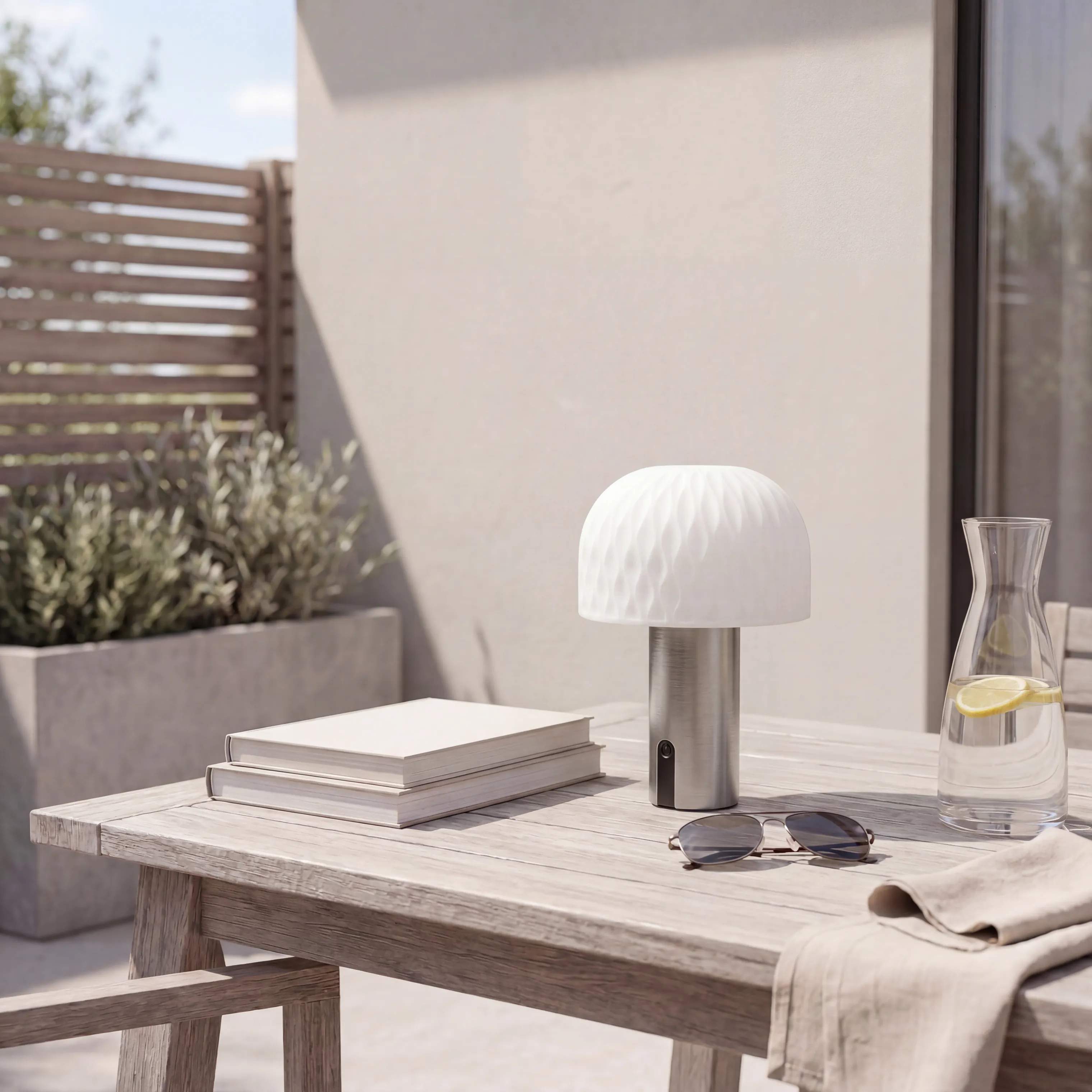 Deluxe Homeart Bordlamper Ikon Copenhagen Ikon Solar LED Bordlampe i Sølv, 3