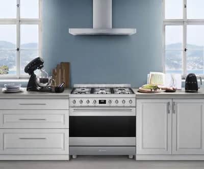 Smeg Komfurer Classic Gaskomfur C9GMX2 i Stål, 3